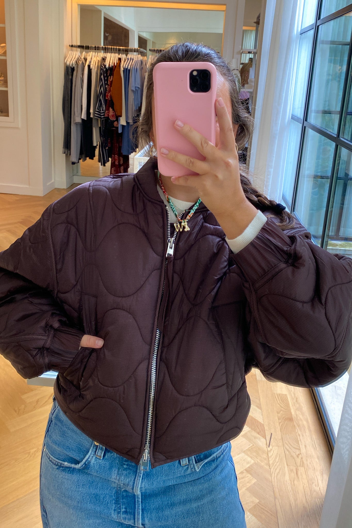 AGOLDE | LONG SLEEVE OINA QUILTED JACKET