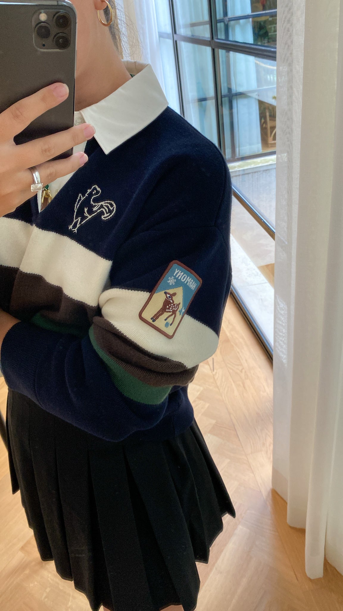SEA NY | LONG SLEEVE ARTHUR VARSITY KNIT RUGBY SHIRT