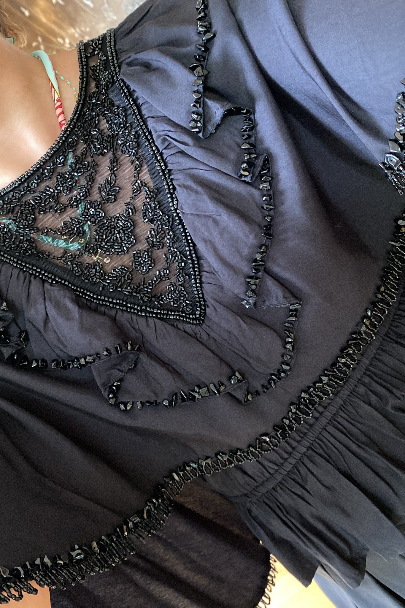 SEA NY | LACE BEADED CAPELET TOP