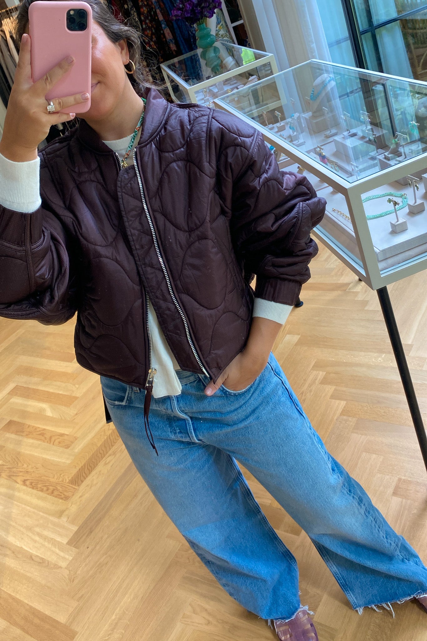 AGOLDE | LONG SLEEVE OINA QUILTED JACKET