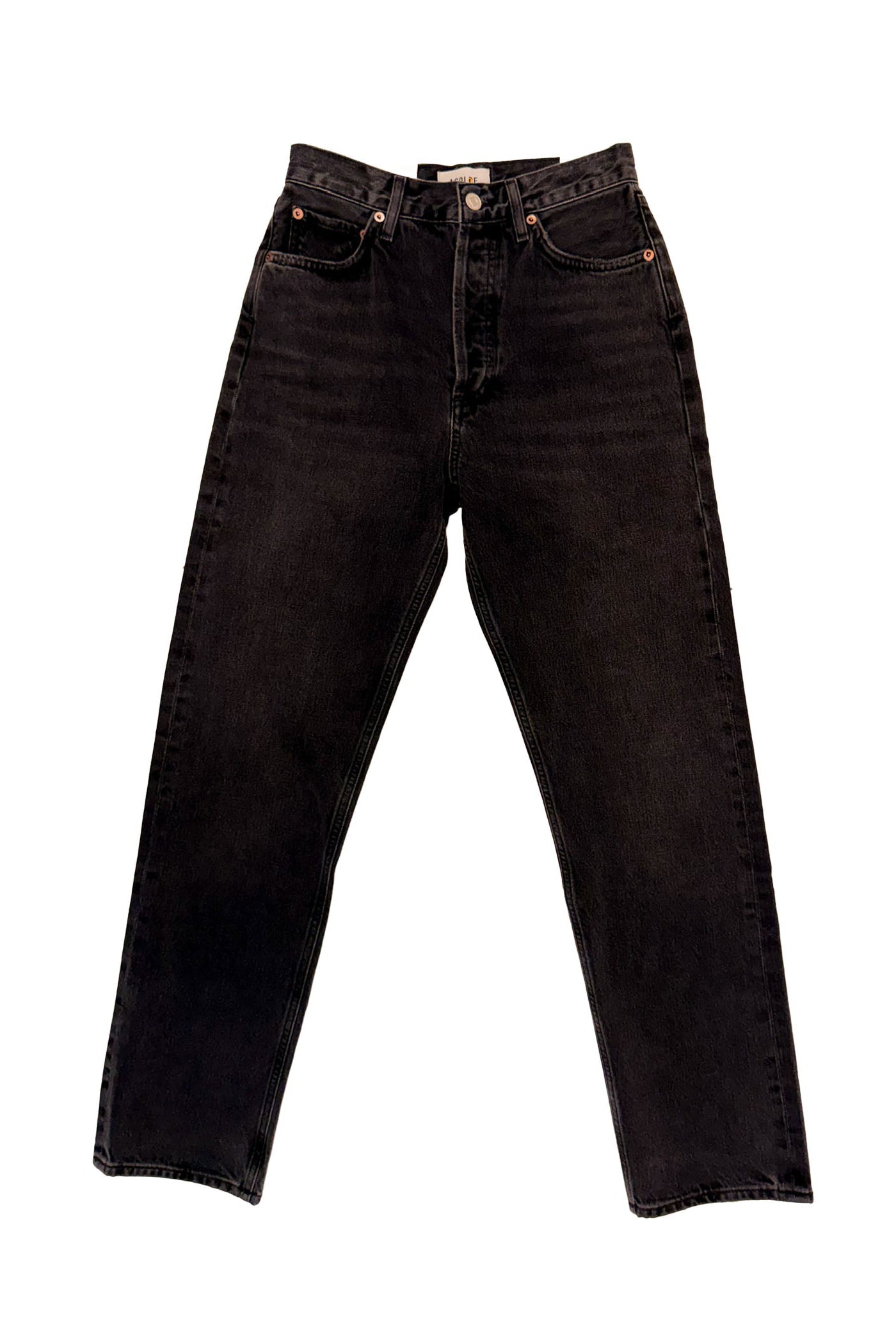 AGOLDE | 90'S PINCH WAIST JEAN black wash on white background, Charlotte, NC