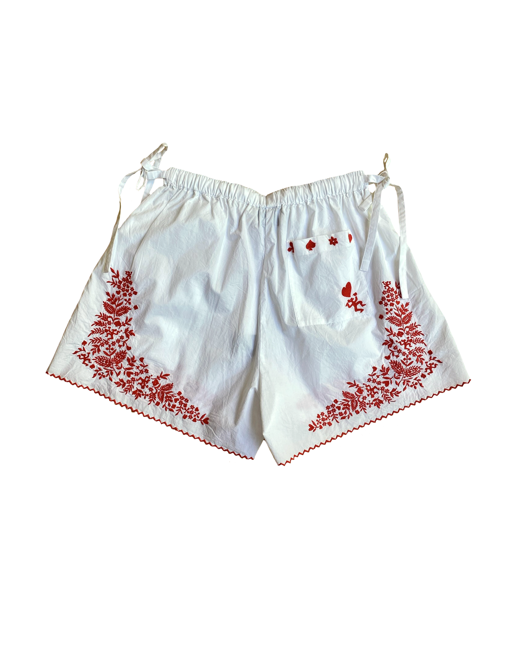 ALEMAIS | HEARTS EMBROIDERED SHORT