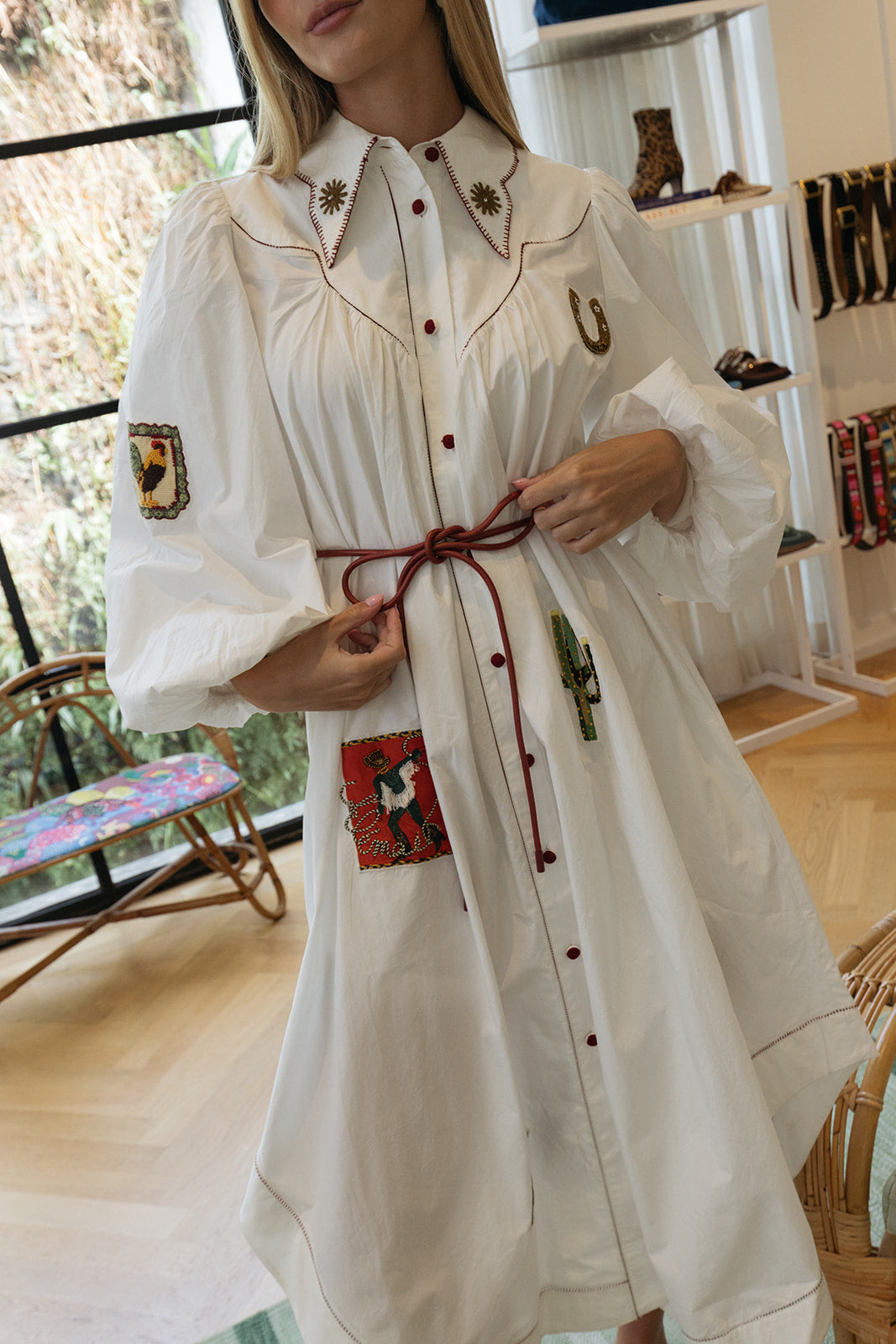 ALEMAIS | WESTWOOD EMB SHIRTDRESS | WOMEN'S LUXURY DESIGNER CLOTHING, SHOES, HANDBAGS & JEWELRY | POOLESHOP CHARLOTTE, NC