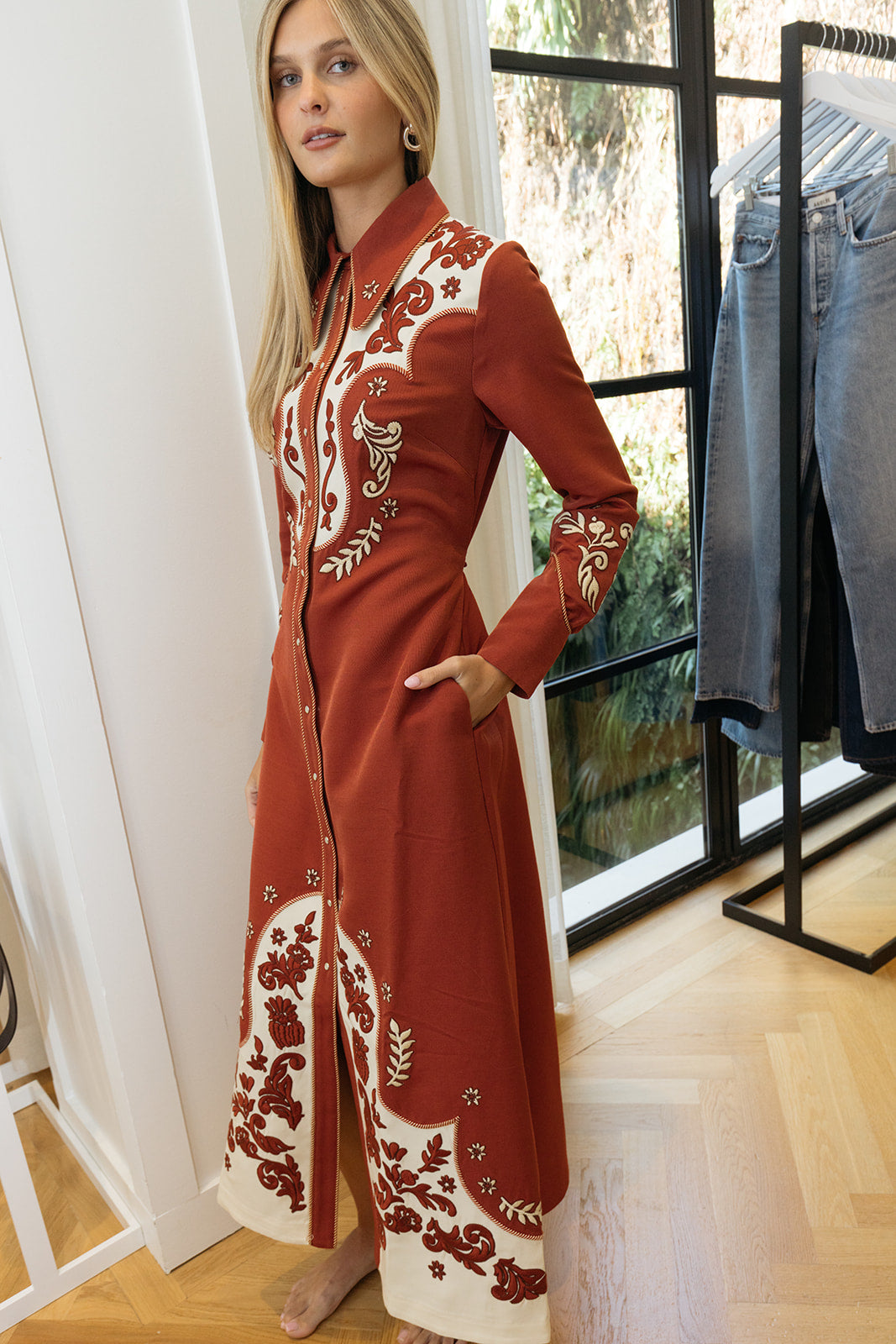 ALEMAIS | DUKE EMB SHIRTDRESS | WOMEN'S LUXURY DESIGNER CLOTHING, SHOES, HANDBAGS & JEWELRY | POOLESHOP CHARLOTTE, NC