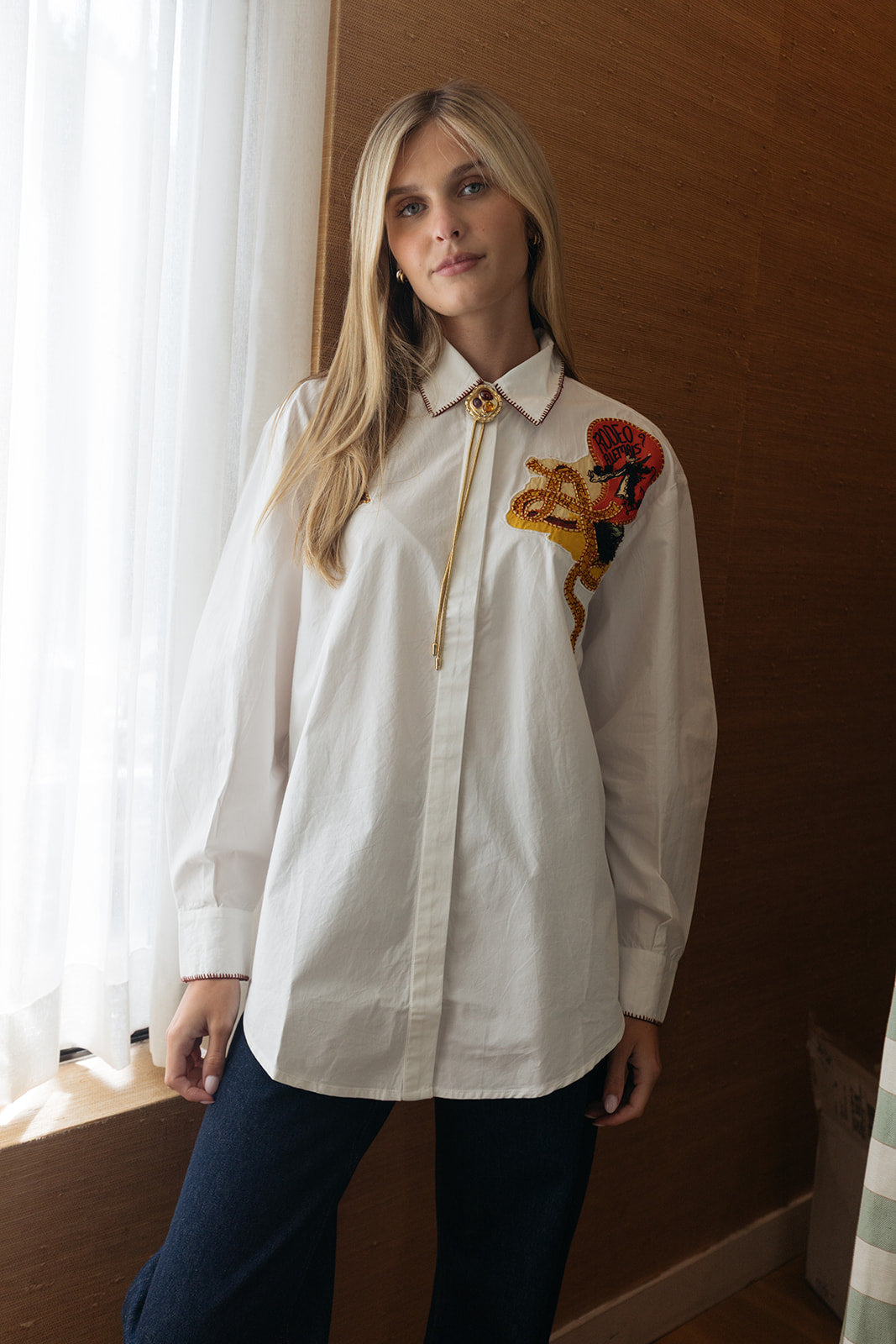 ALEMAIS | EMB SHIRT | WOMEN'S LUXURY DESIGNER CLOTHING, SHOES, HANDBAGS & JEWELRY | POOLESHOP CHARLOTTE, NC