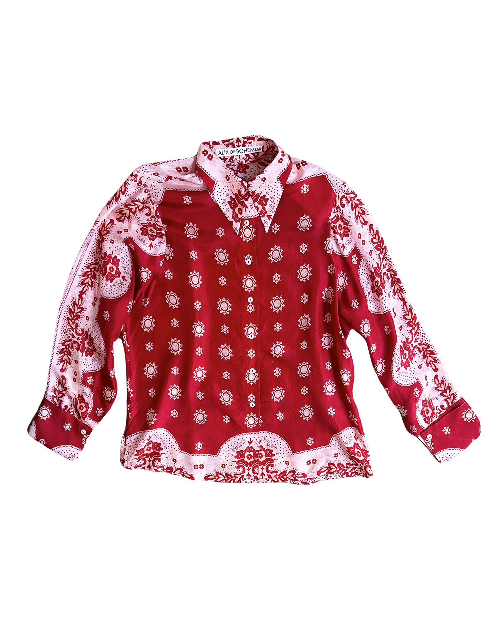 ALIX OF BOHEMIA | LONG SLEEVE DANA LAVA BANDANA SILK SHIRT