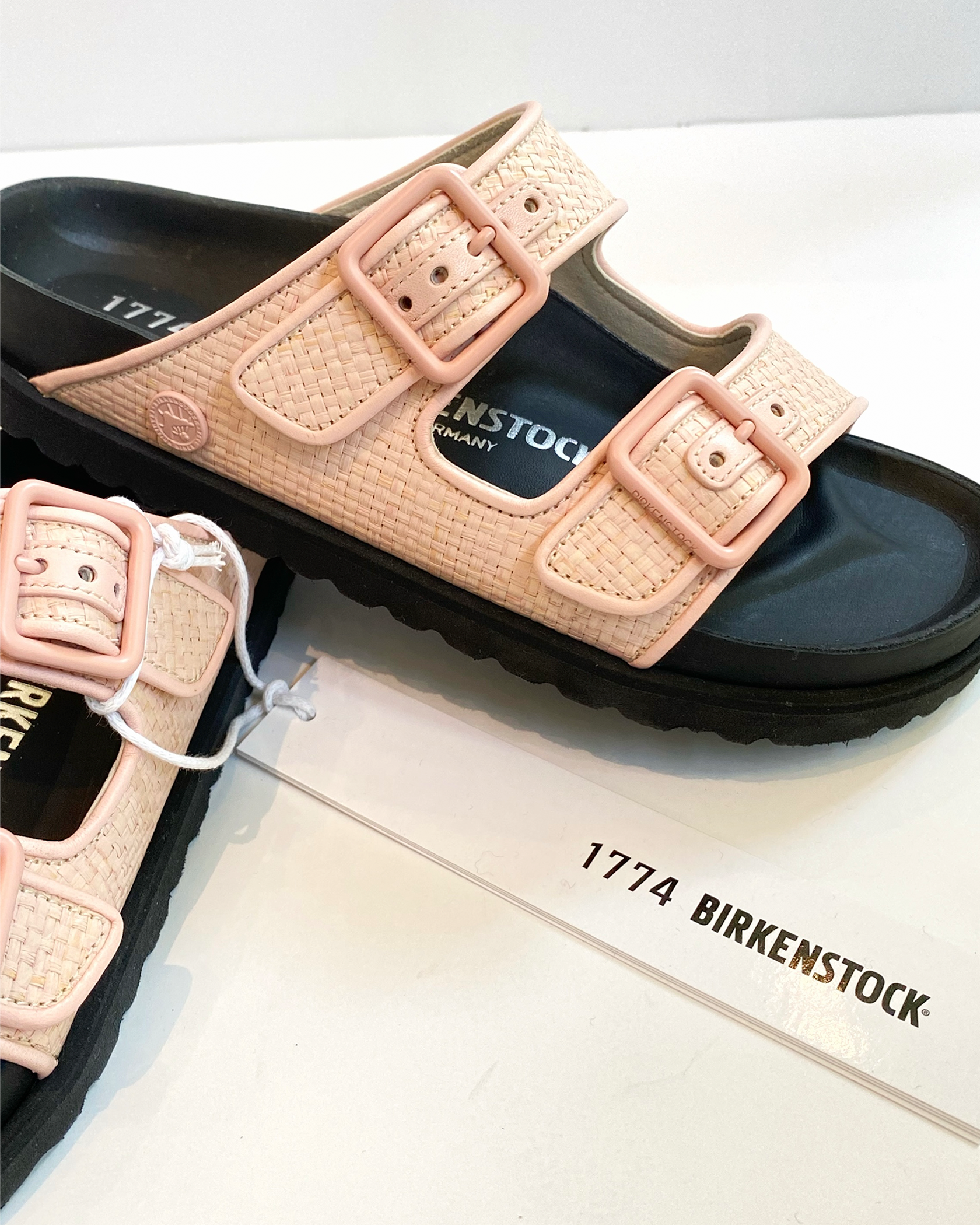 Raffia birkenstocks shop