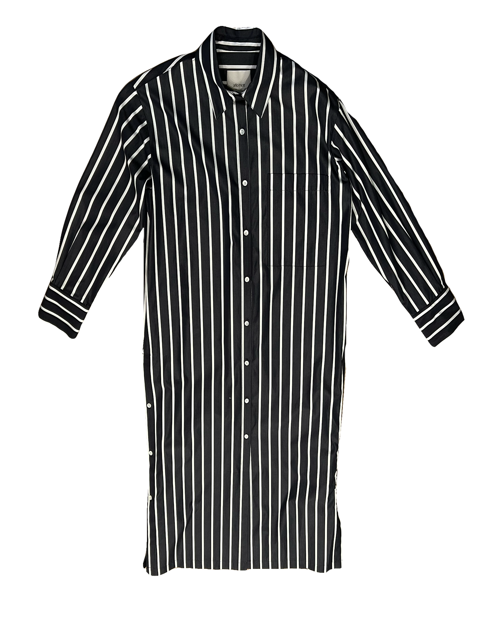 ARLO MOTT | COTTON LAFAYETTE SIDE BUTTON MAXI DRESS