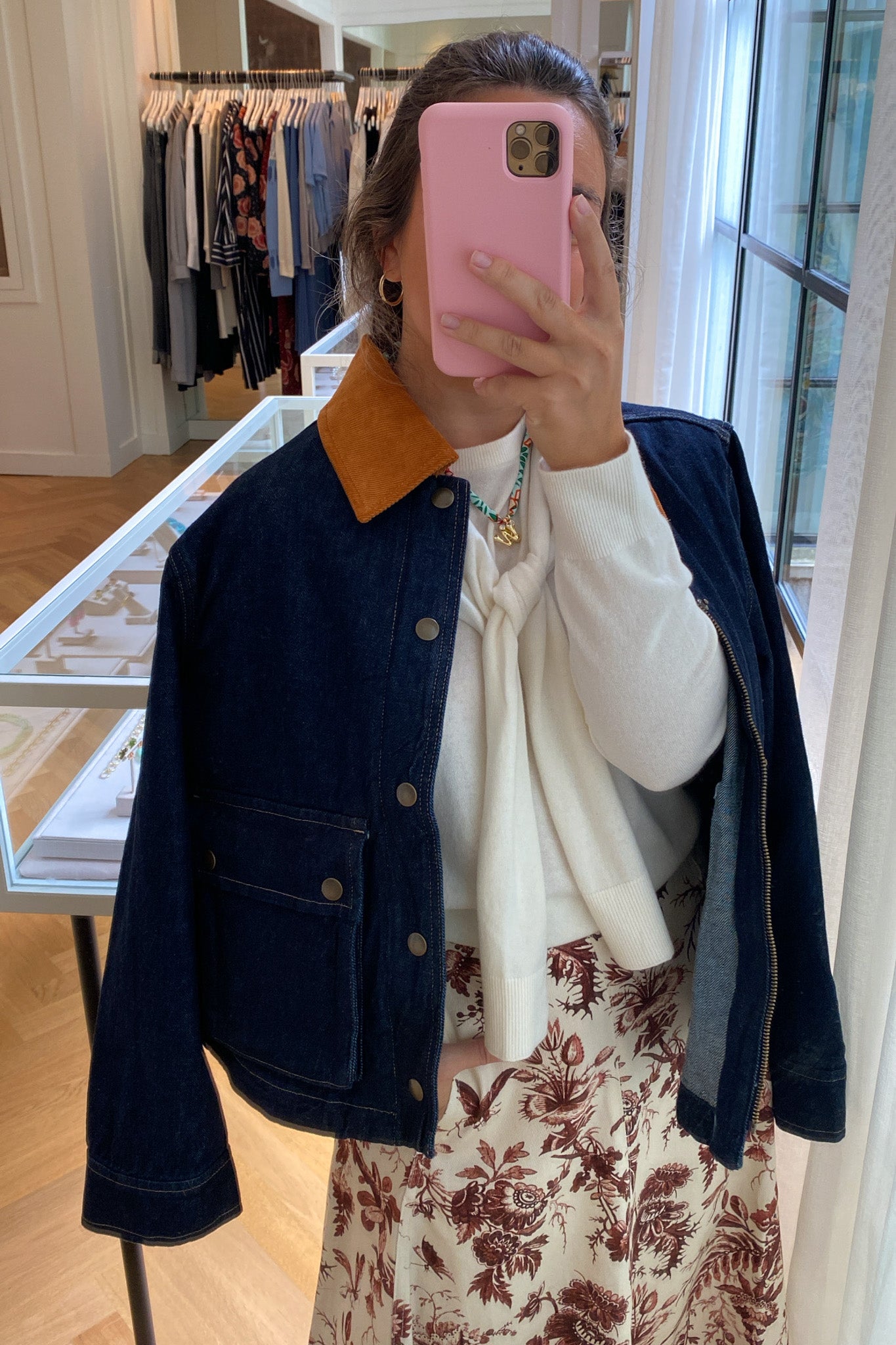 THE GREAT | DENIM SWINGY JACKET