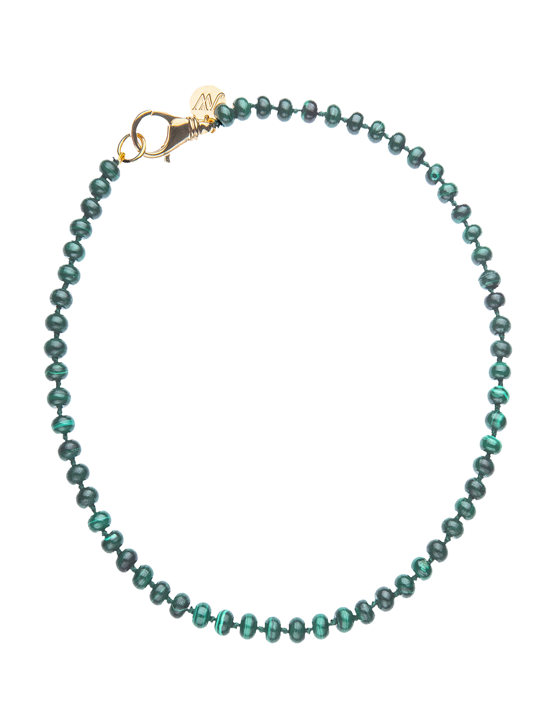 16" MALACHITE BEADED NECKLACE