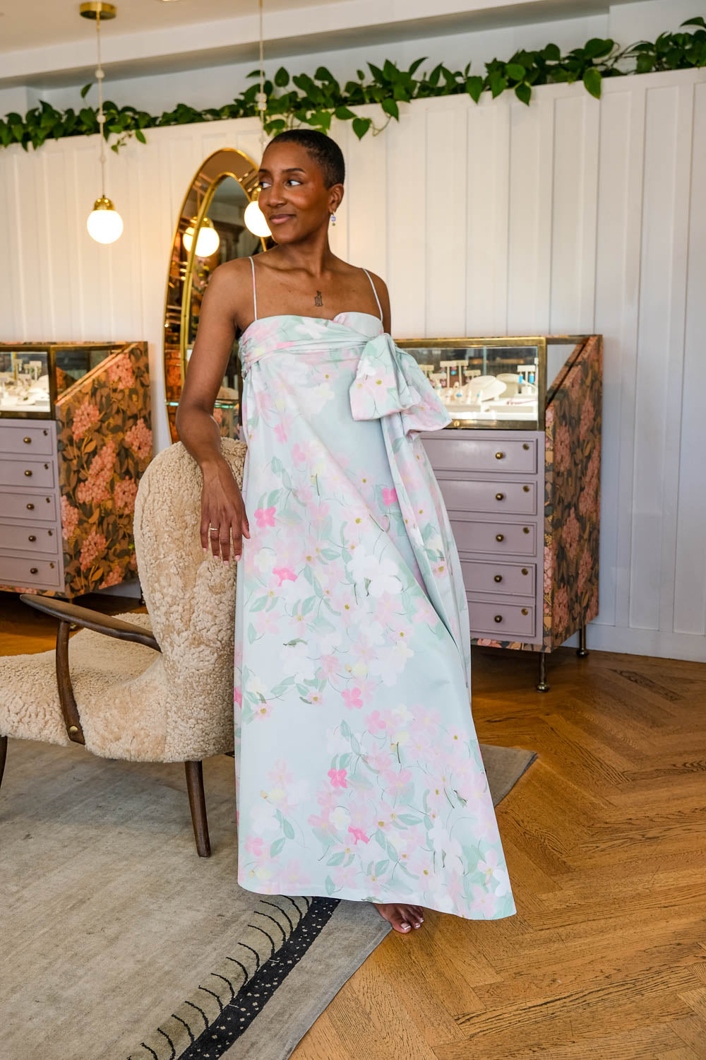 BERNADETTE | SPAGHETTI STRAP PRINTED BAILEY MAXI DRESS | WOMEN'S LUXURY DESIGNER CLOTHING, SHOES, HANDBAGS & JEWELRY | POOLESHOP CHARLOTTE, NC