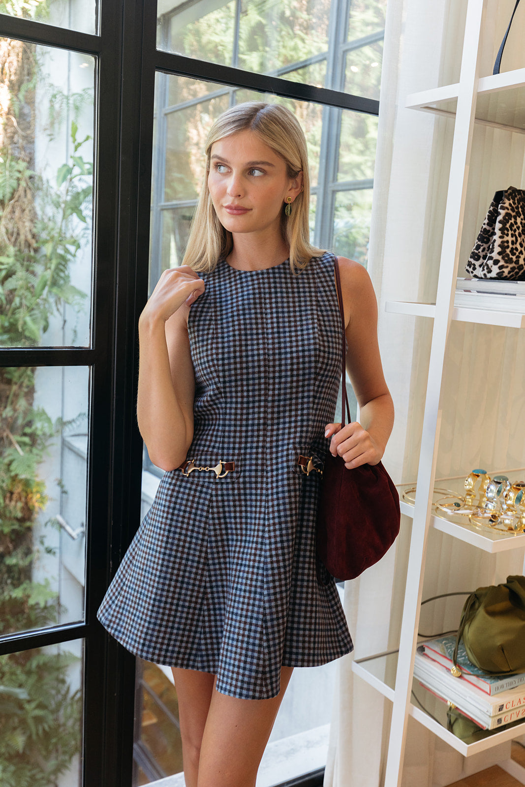 CARA CARA | PLAID BURNS MINI DRESS | WOMEN'S LUXURY DESIGNER CLOTHING, SHOES, HANDBAGS & JEWELRY | POOLESHOP CHARLOTTE, NC