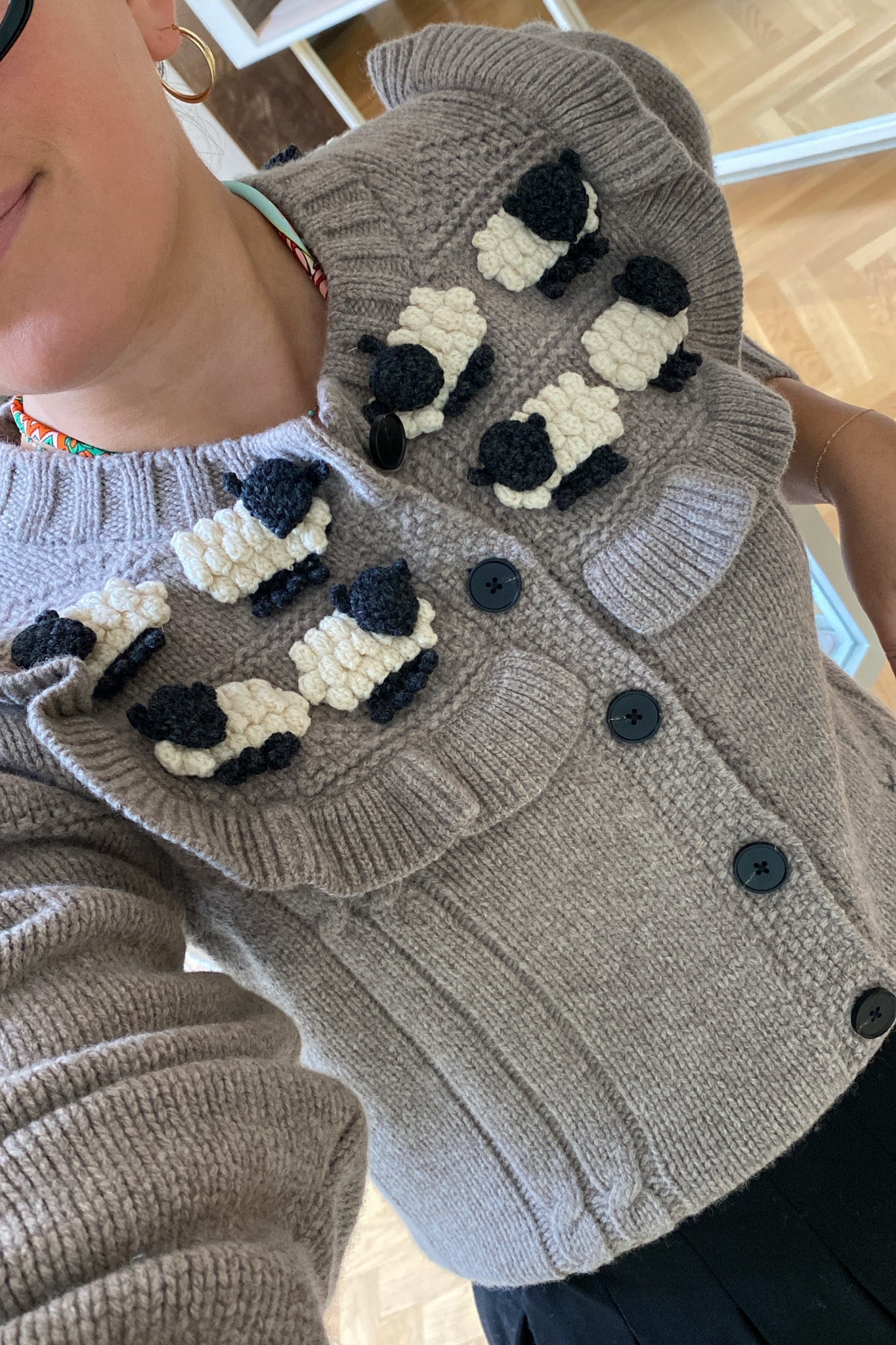 SEA NY | SHEEP CROCHET CARDIGAN