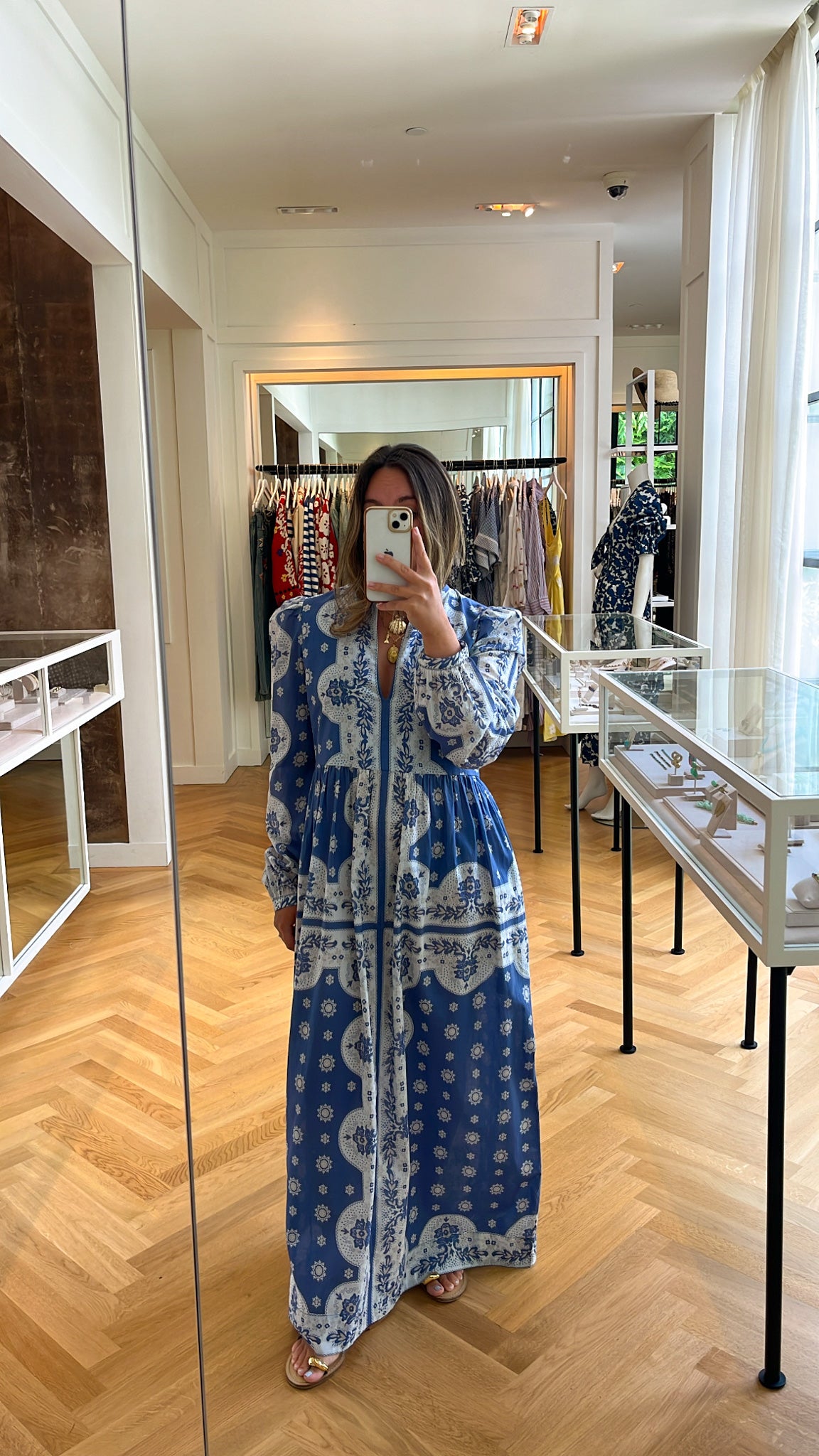 ALIX OF BOHEMIA | LONG SLEEVE WINIFRED MARINA BANDANA DRESS
