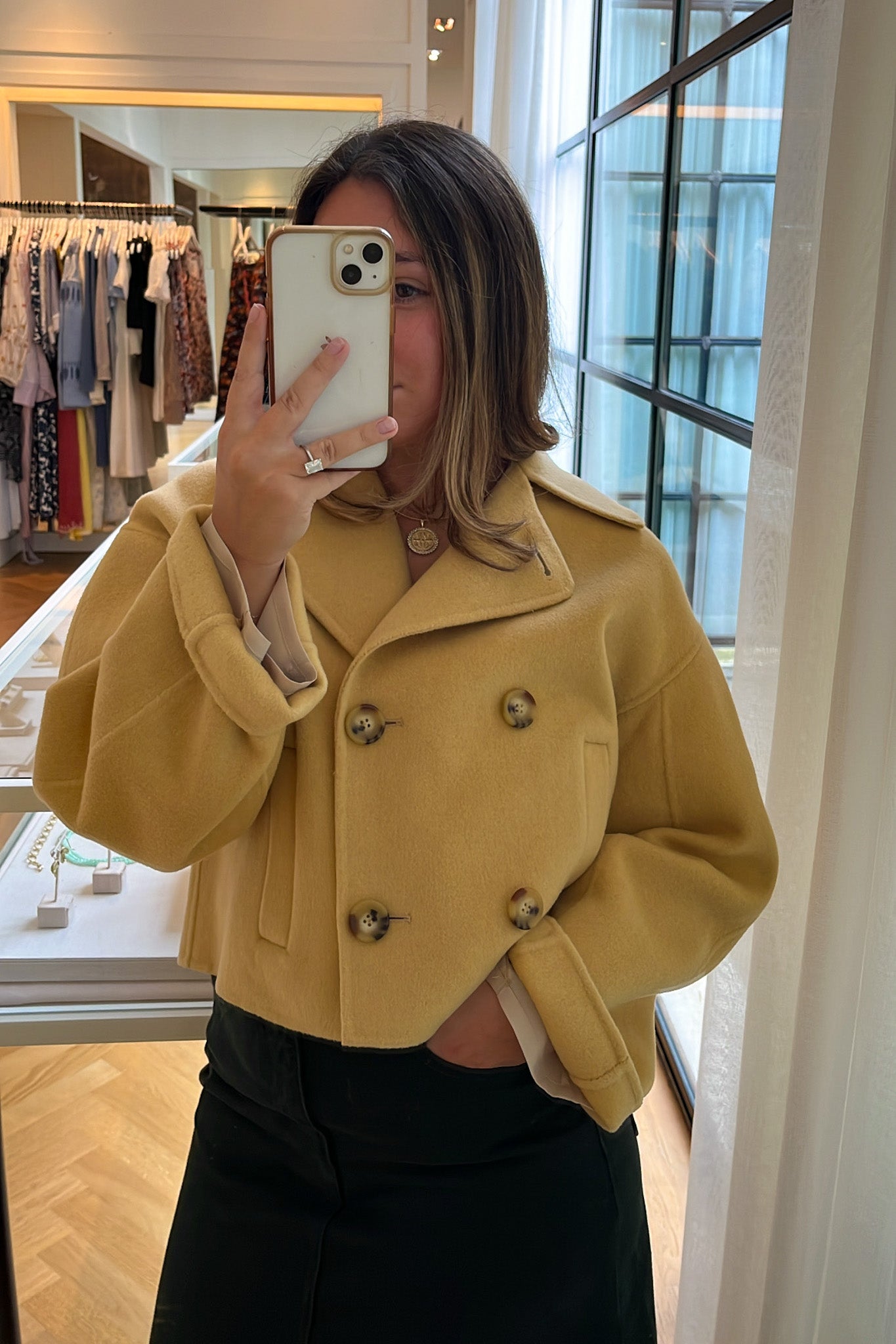 ULLA JOHNSON | DOUBLE FACED WOOL CROPPED COAT