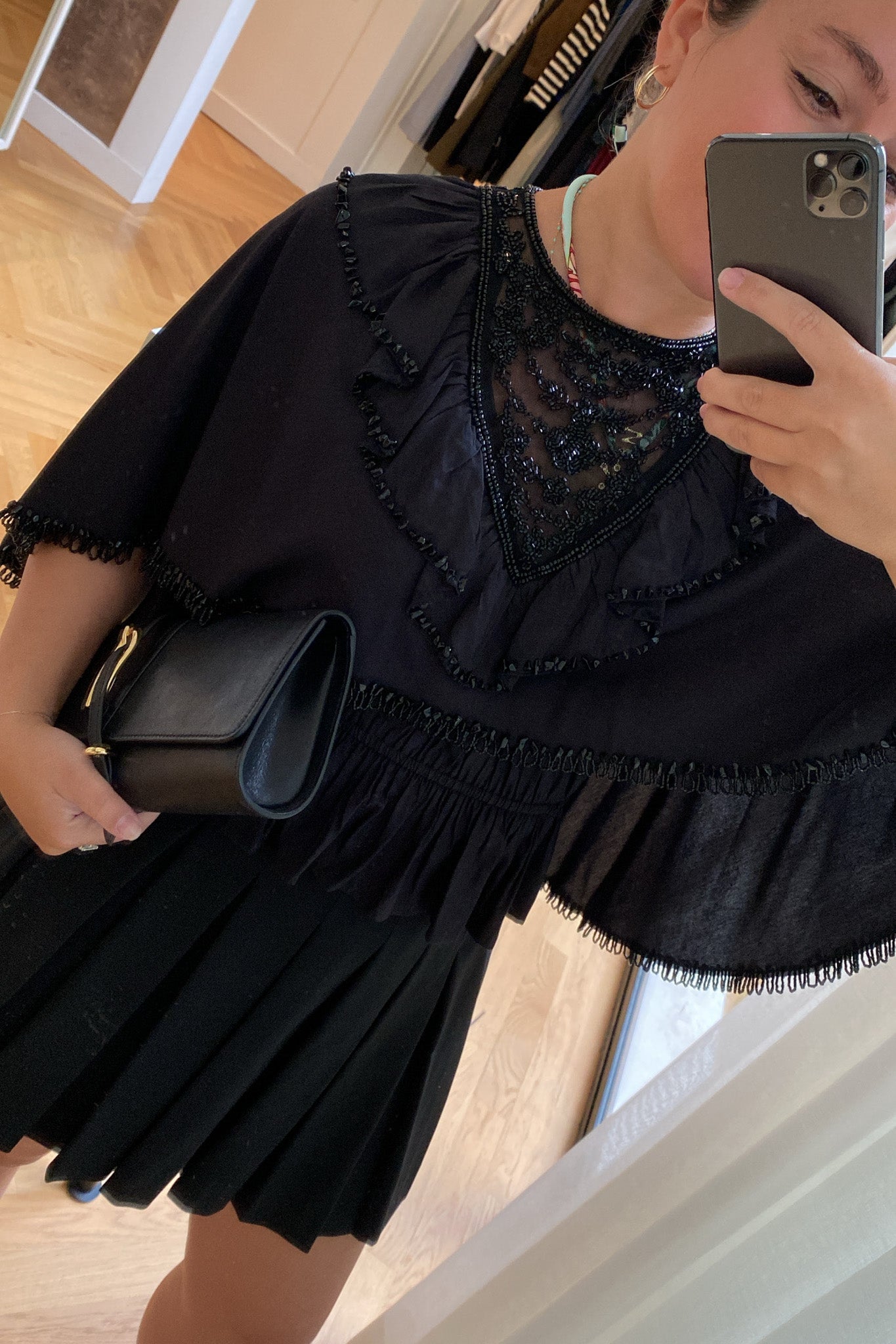 SEA NY | LACE BEADED CAPELET TOP