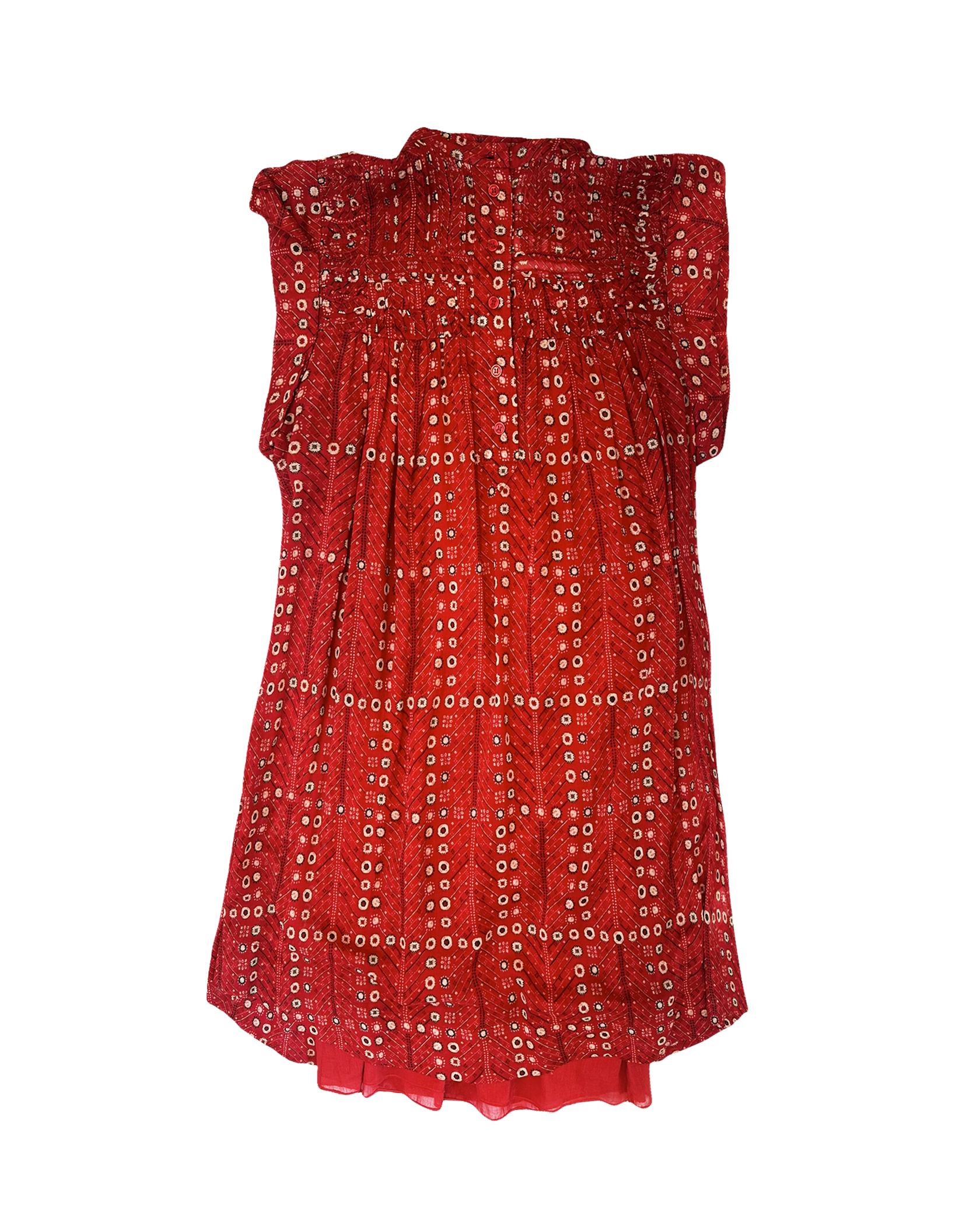 ETOILE | SHORT SLEEVE PRINTED COTTON LEAZALI MINI DRESS