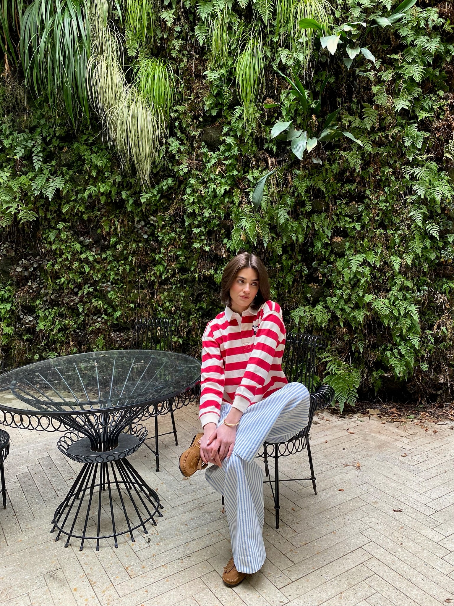 Forte Forte Striped Sartorial Wide Leg Pant with pockets | Charlotte, NC