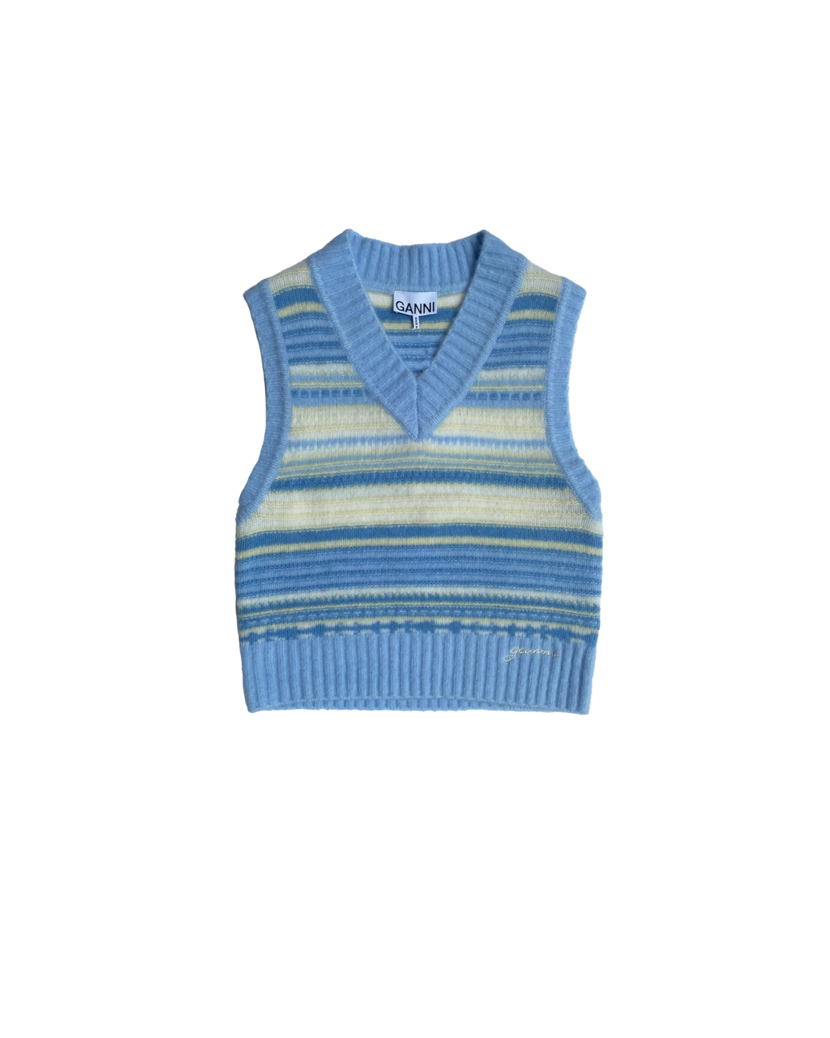 GANNI | SOFT WOOL STRIPE VEST