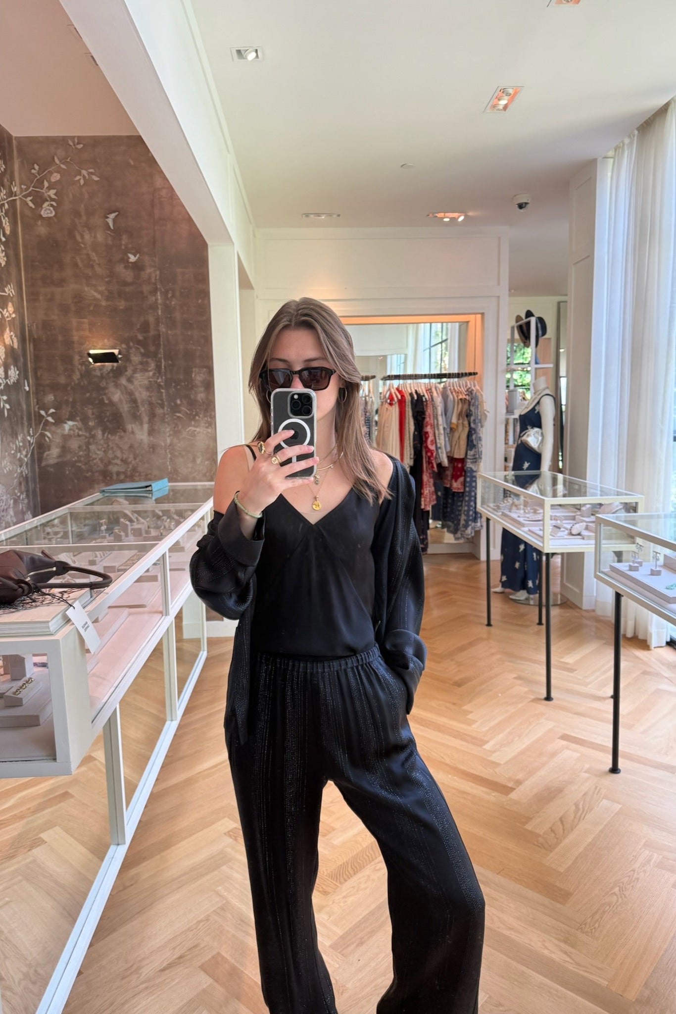 FORTE FORTE | PINSTRIPE SATIN PANTS