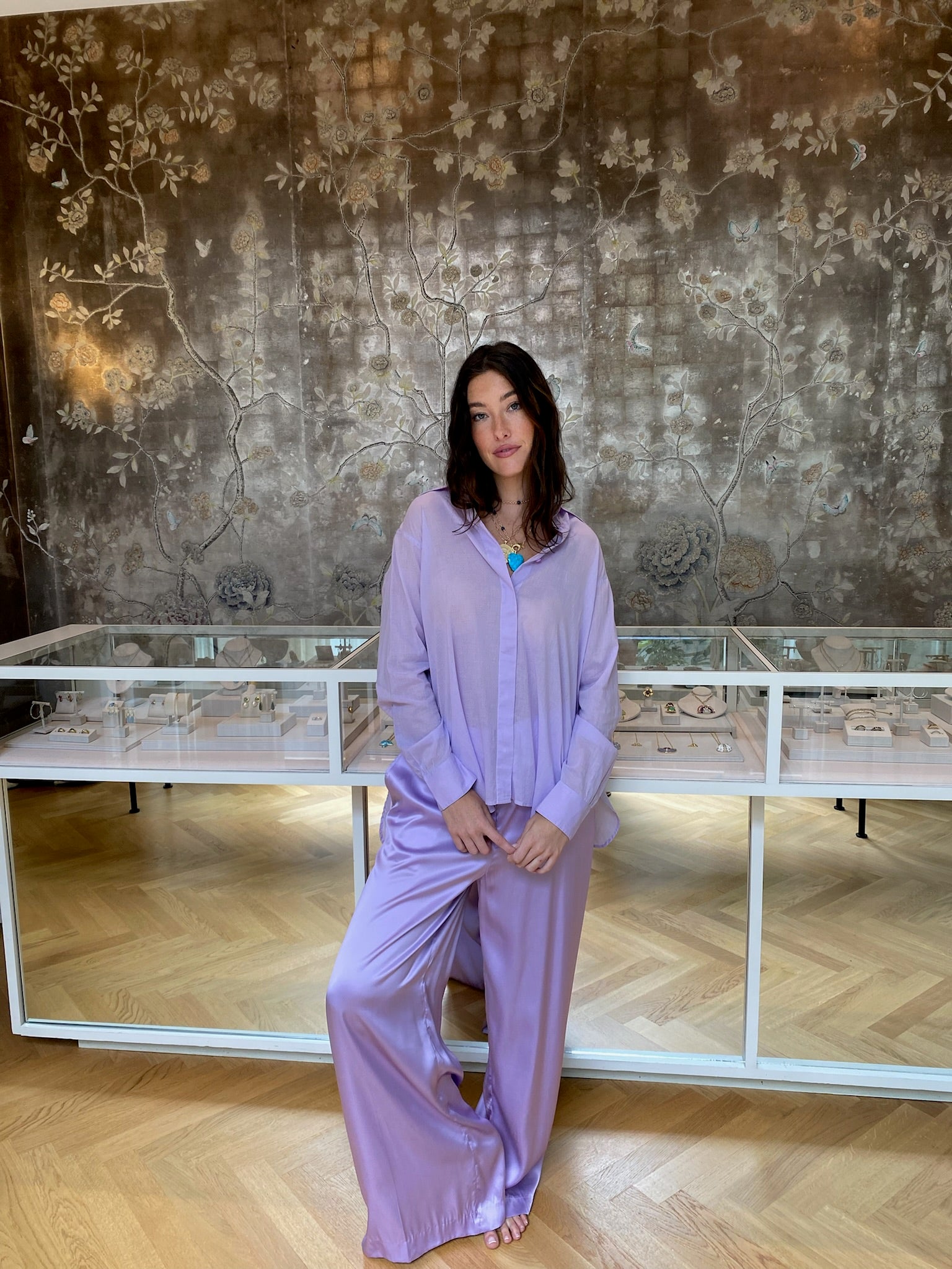 OFFICINE GENERALE | LONG SLEEVE AUGUSTINE COTTON VOILE BLOUSE