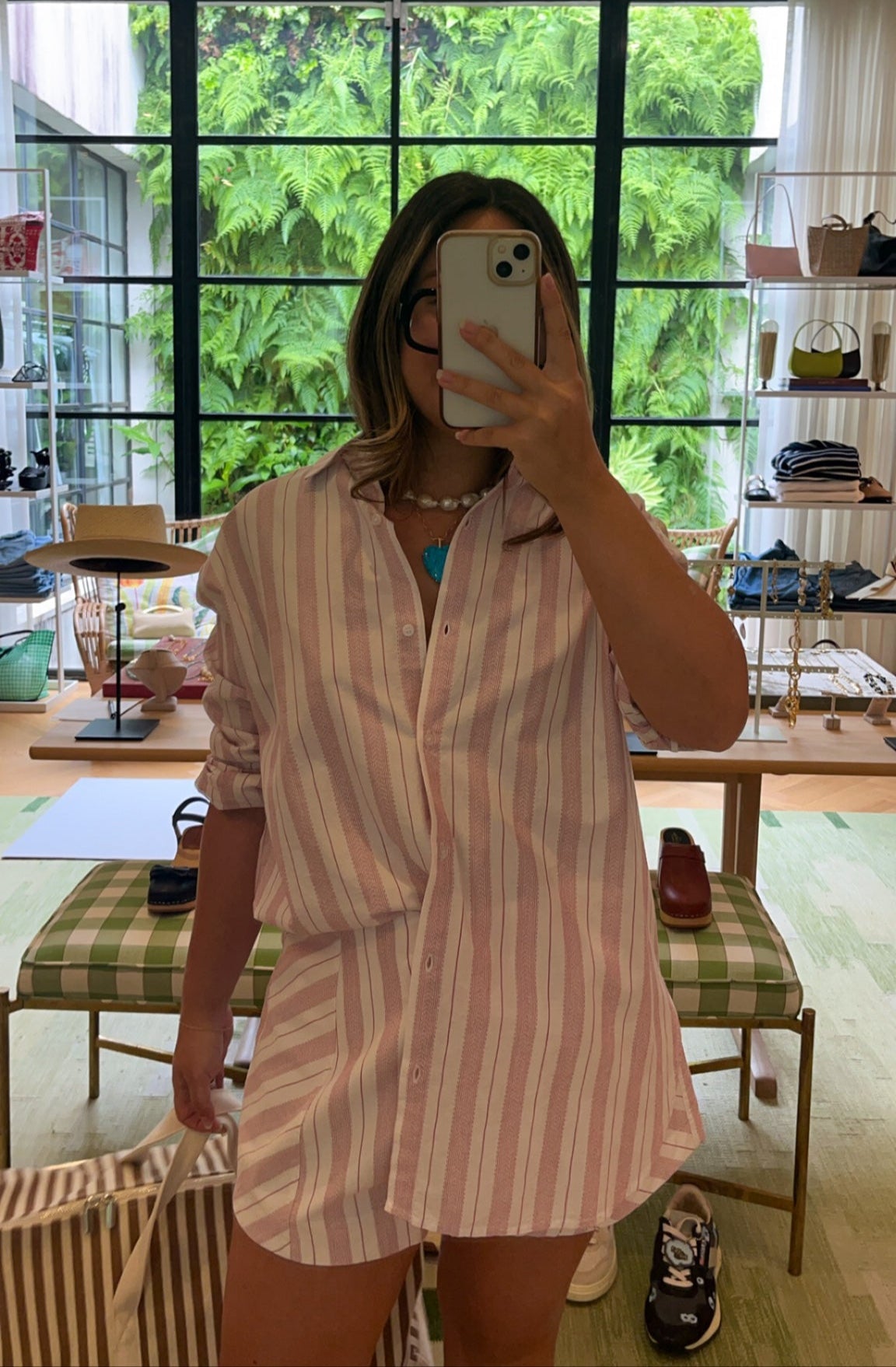 POSSE | STRIPED LENA BUTTON DOWN SHIRT