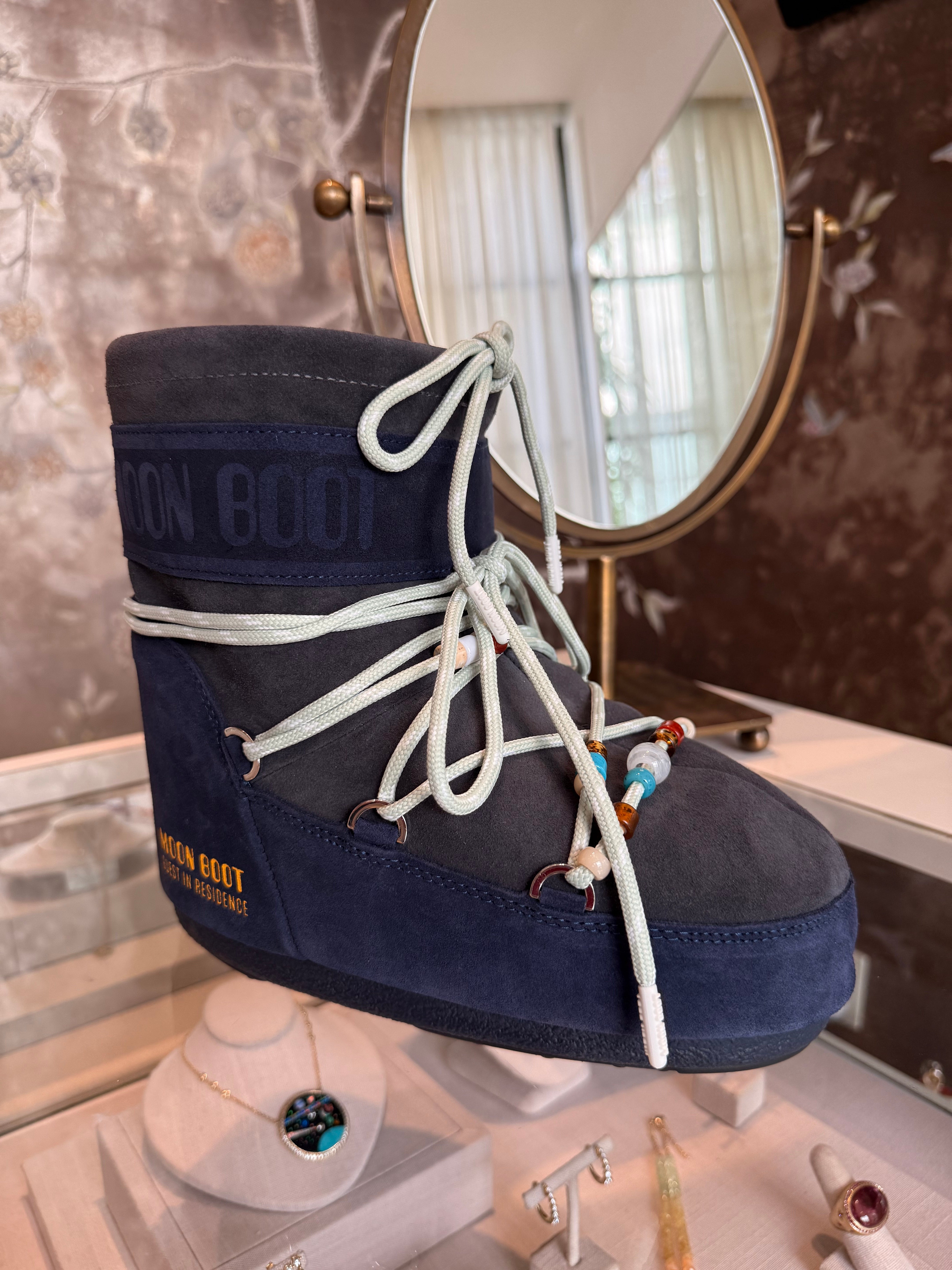 MOON BOOT x GUEST IN RESIDENCE | ICON LOW SUEDE BEAD BOOTS