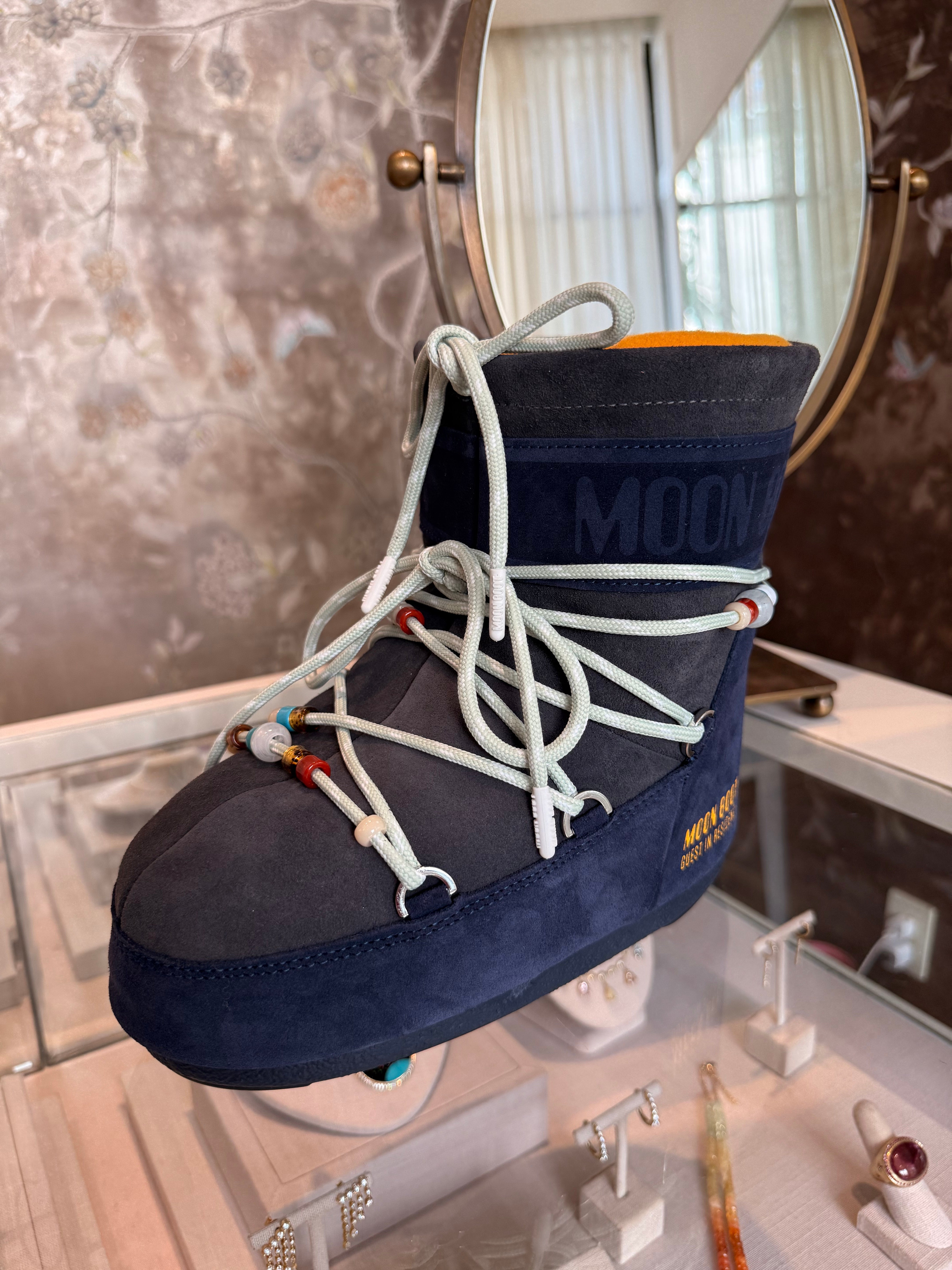 MOON BOOT x GUEST IN RESIDENCE | ICON LOW SUEDE BEAD BOOTS