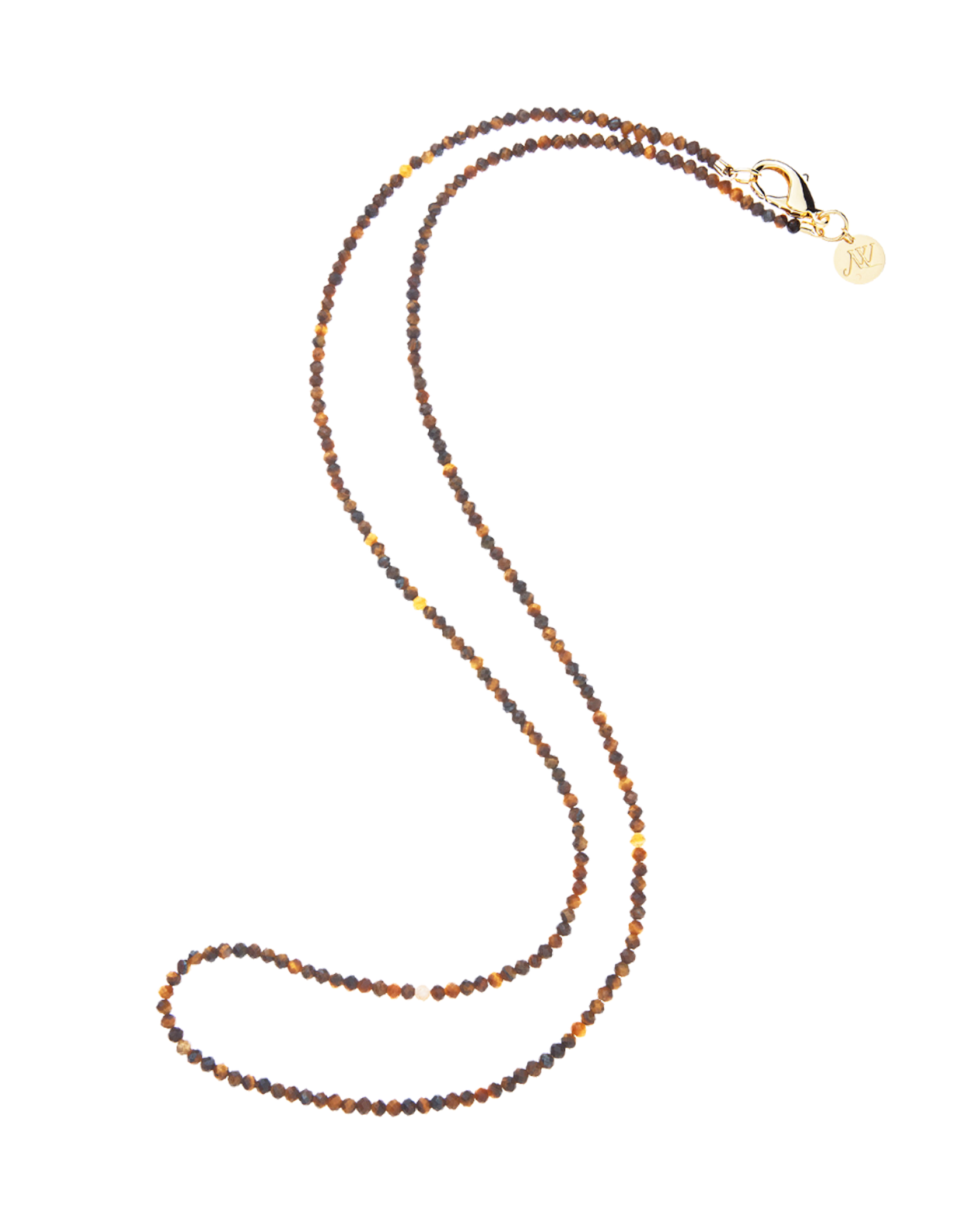 JANE WIN | DOUBLE WRAP DIAMOND CUT TIGERS EYE NECKLACE