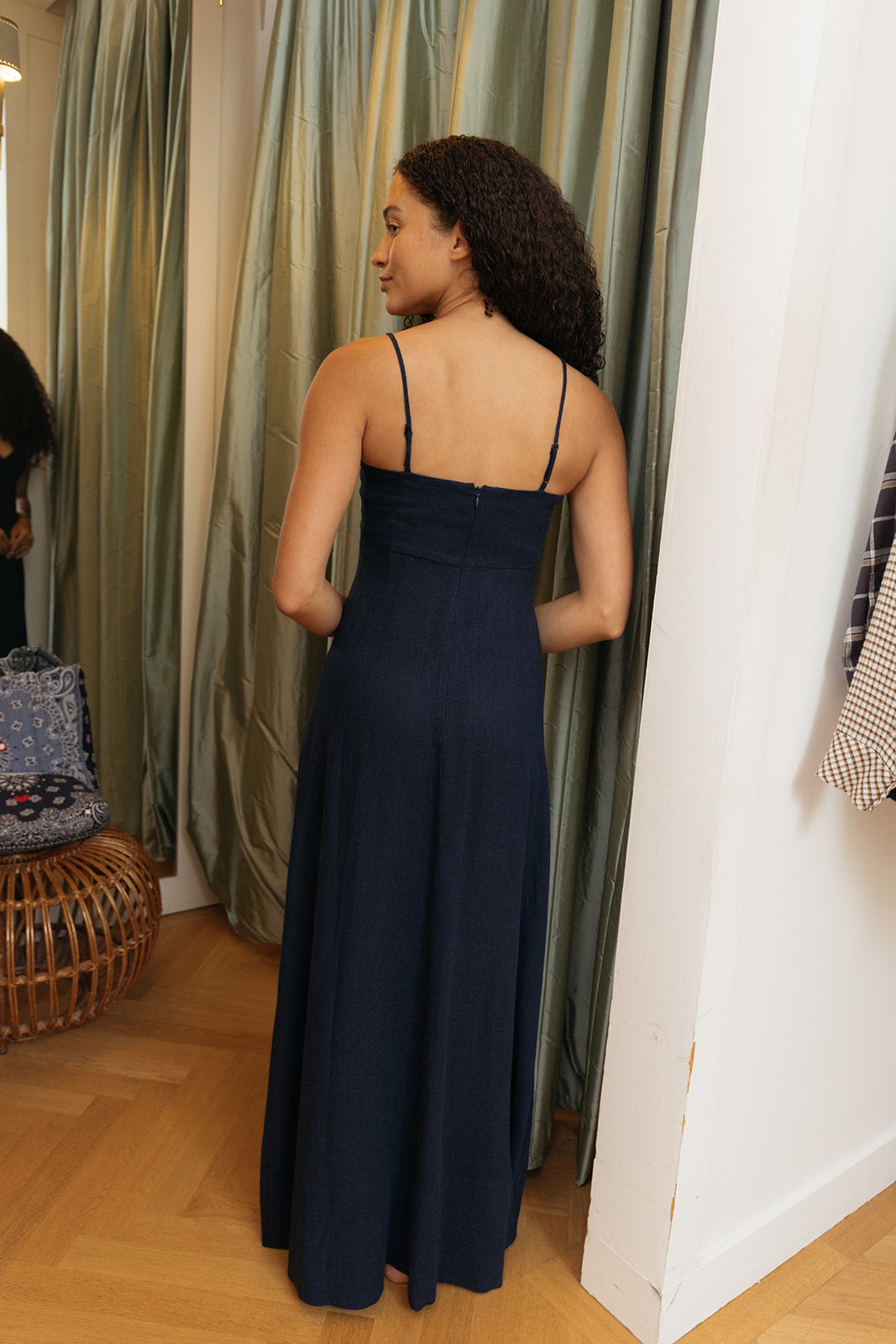 LA LIGNE | VNECK LINEN MAXI DRESS