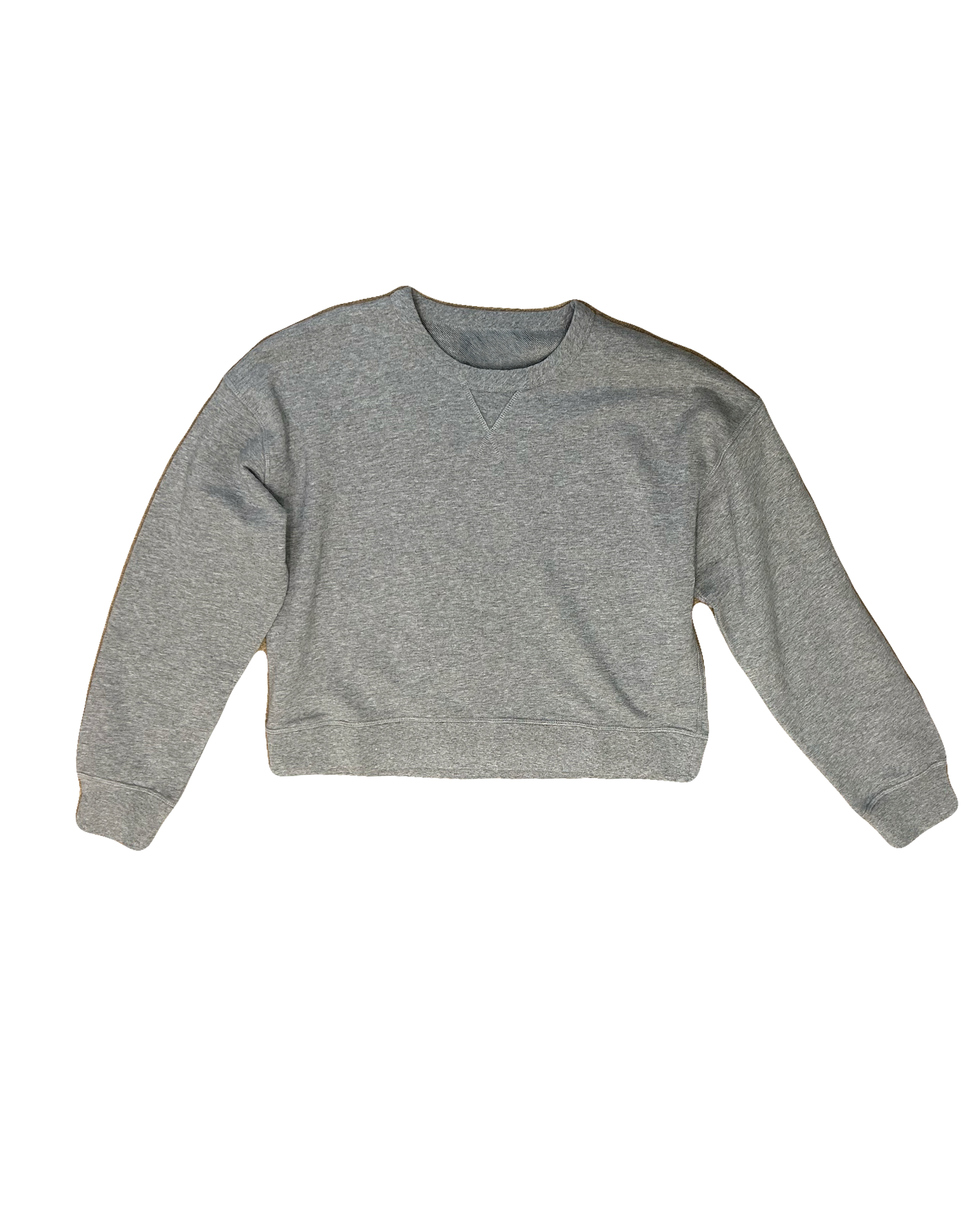 LA LIGNE | LONG SLEEVE COTTON SOLID CROPPED JAMES SWEATSHIRT