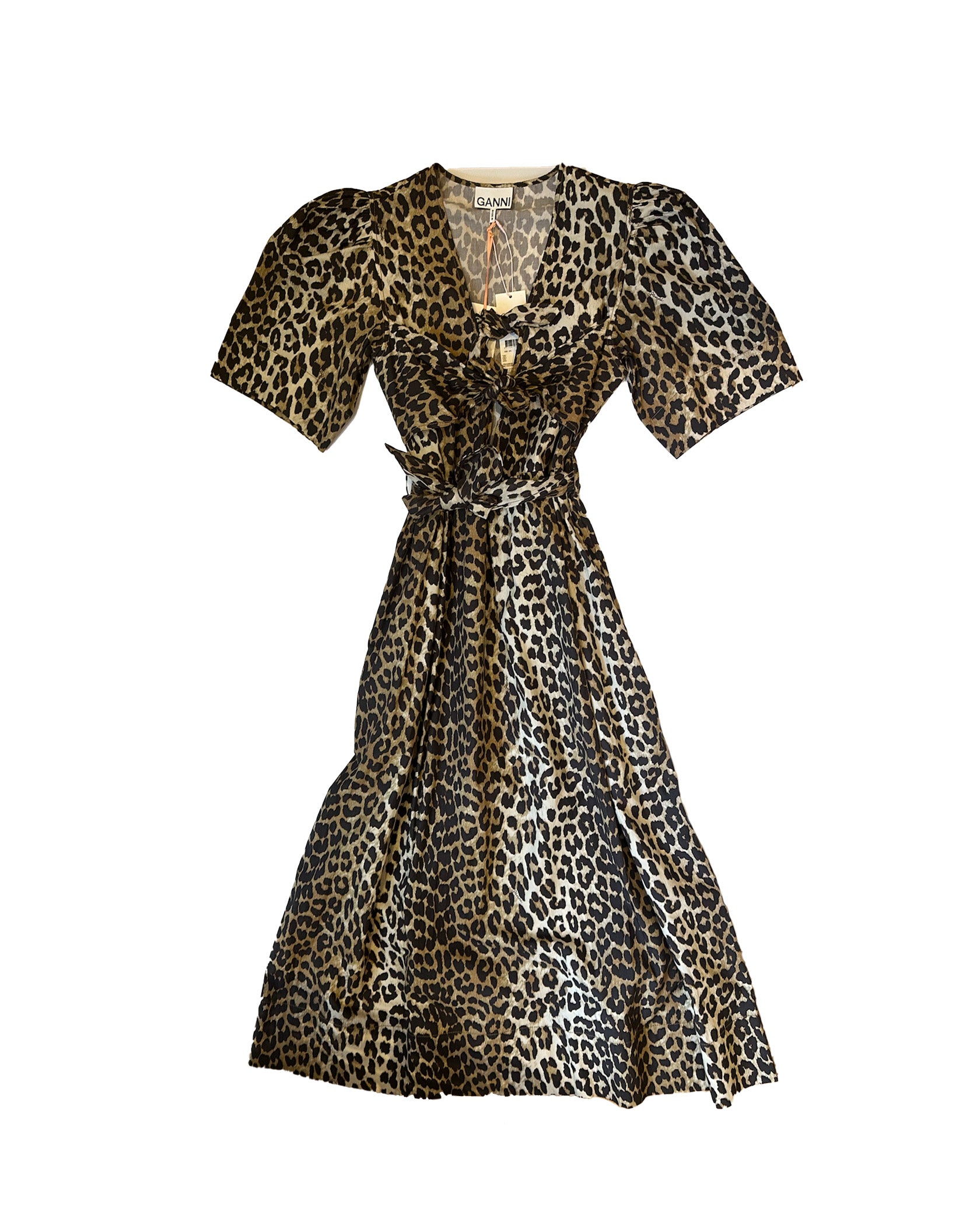 GANNI | LEOPARD MIDI DRESS