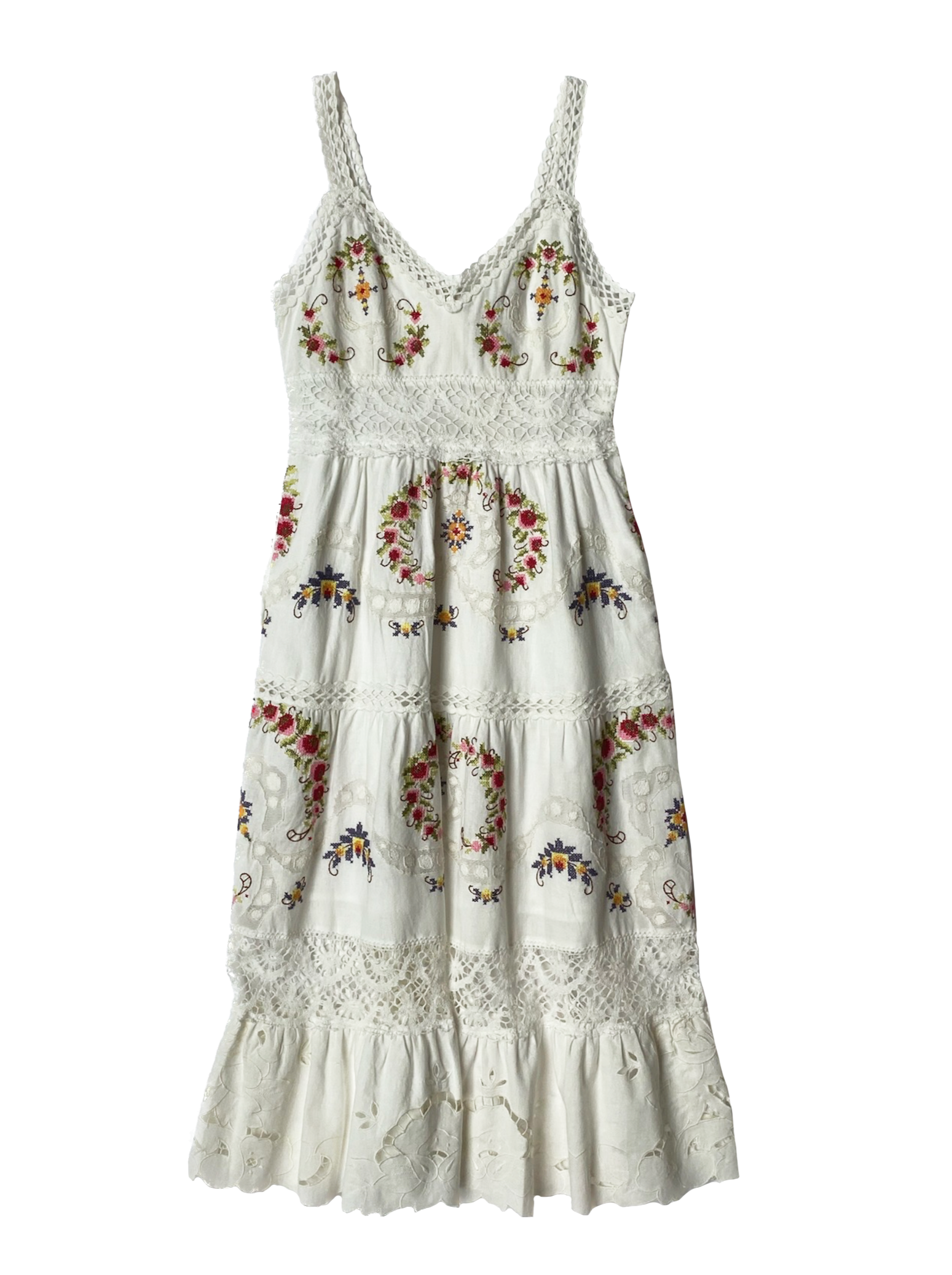 EDWINA EMBROIDERED MIDI DRESS