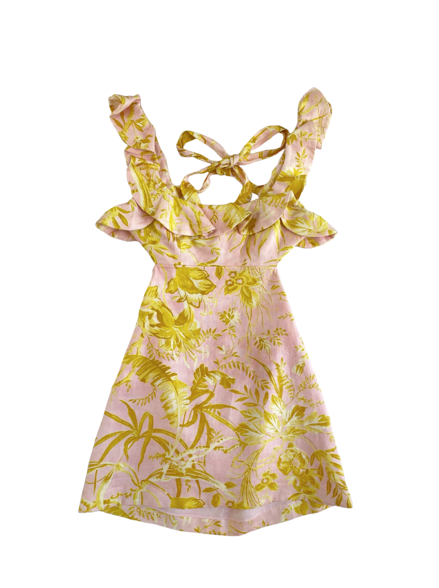 ZIMMERMANN | GOLDEN RUFFLE MINI DRESS