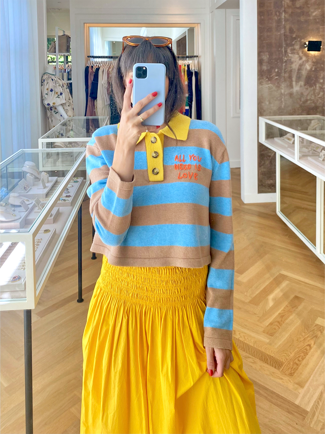 MIRA MIKATI | SOBACHA STRIPED POLO KNIT