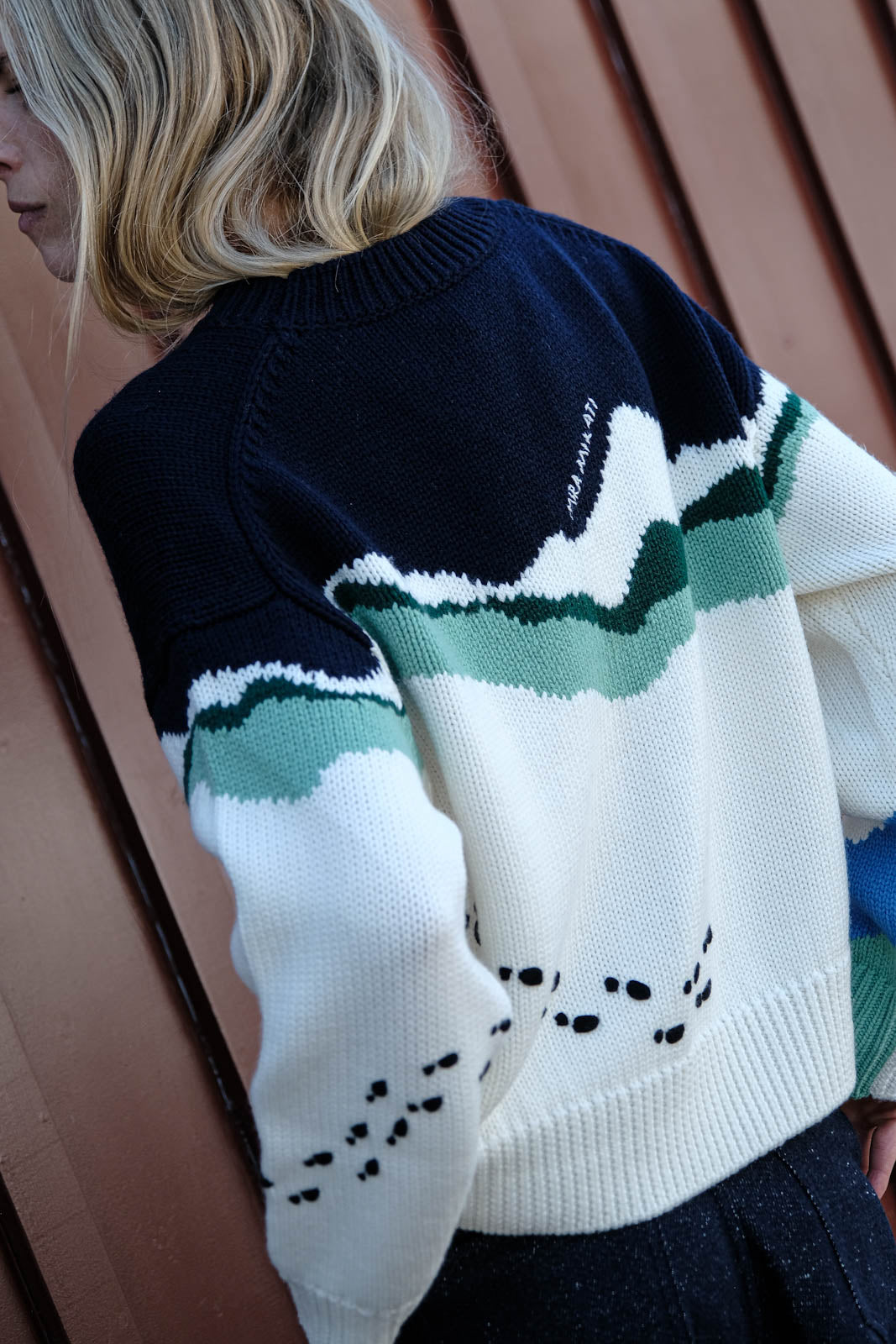 MIRA MIKATI | MERINO WOOL SNOW SCENE SWEATER | WOMEN'S LUXURY DESIGNER CLOTHING, SHOES, HANDBAGS & JEWELRY | POOLESHOP CHARLOTTE, NC
