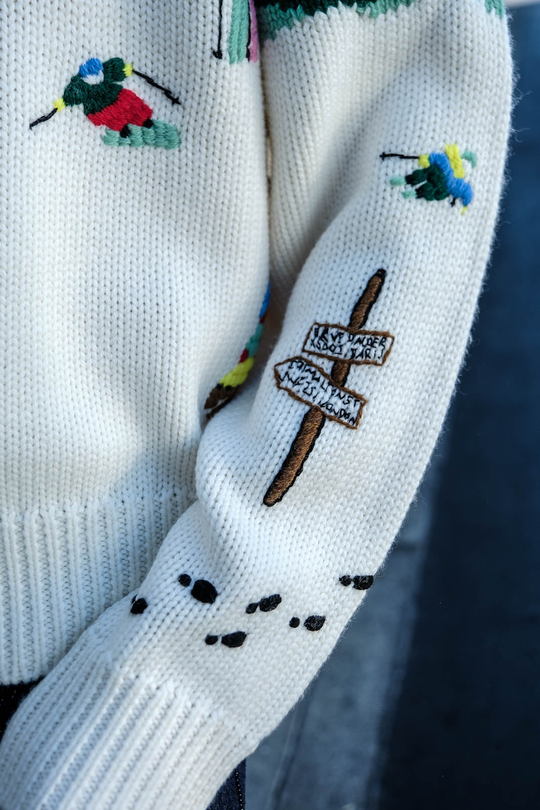 MIRA MIKATI | MERINO WOOL SNOW SCENE SWEATER | WOMEN'S LUXURY DESIGNER CLOTHING, SHOES, HANDBAGS & JEWELRY | POOLESHOP CHARLOTTE, NC