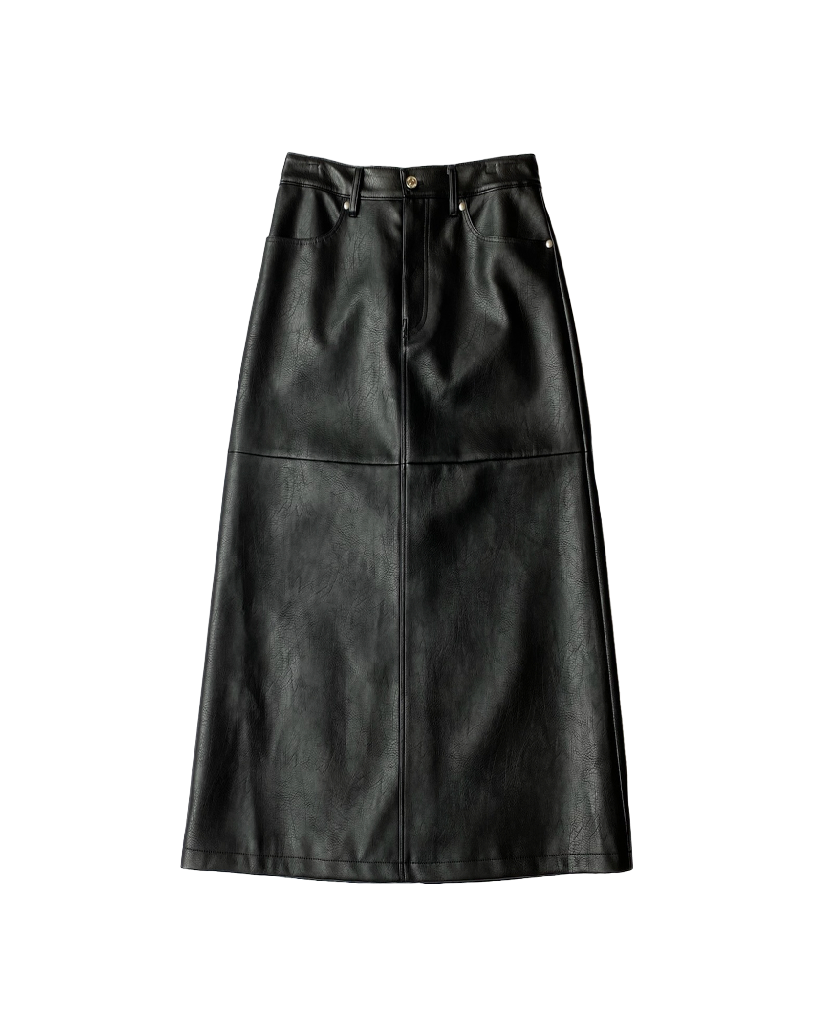 NO.6 | VEGAN LEATHER AIMEE MIDI SKIRT