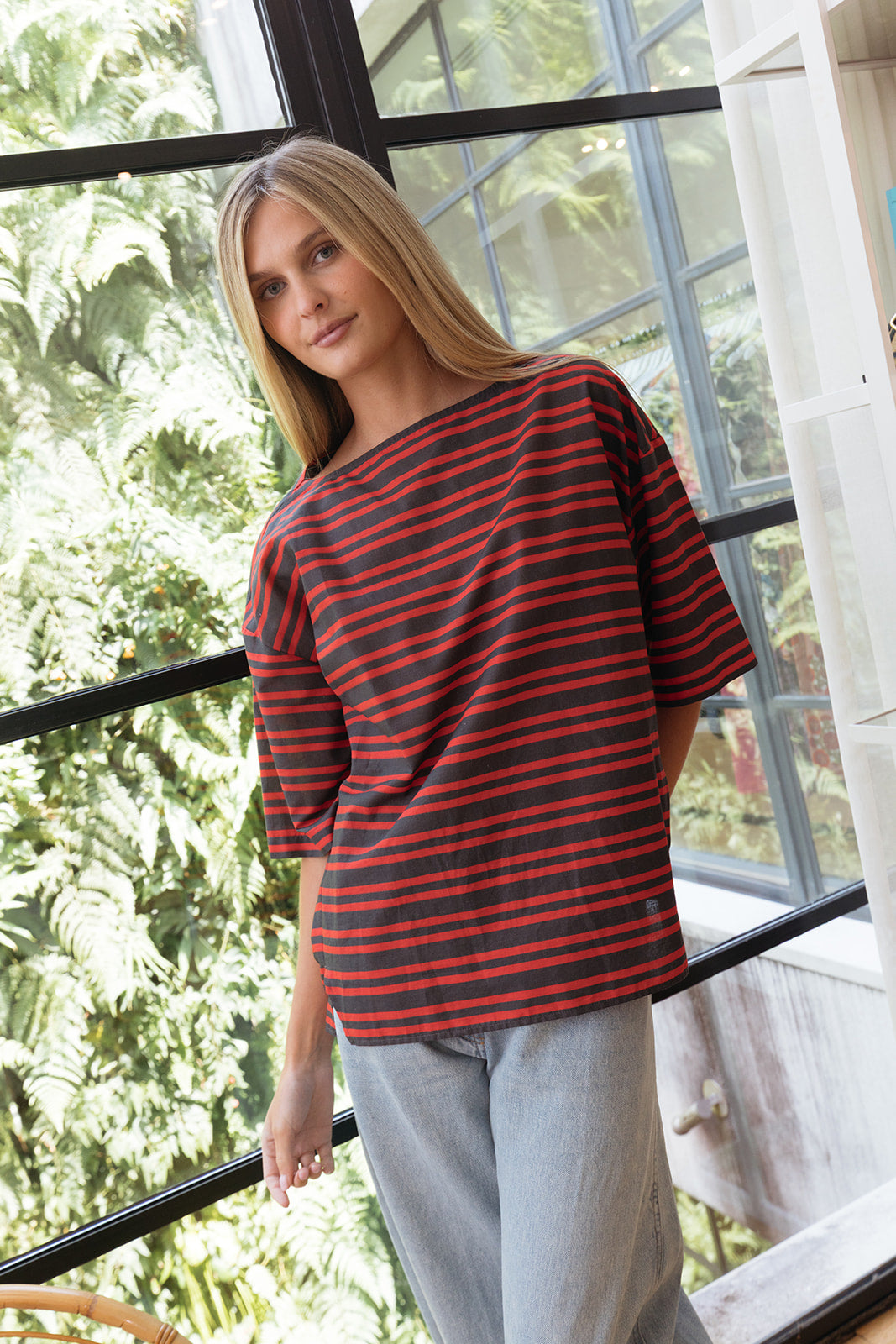 RACHEL COMEY | STRIPED ODE TOP | WOMEN'S LUXURY DESIGNER CLOTHING, SHOES, HANDBAGS & JEWELRY | POOLESHOP CHARLOTTE, NC
