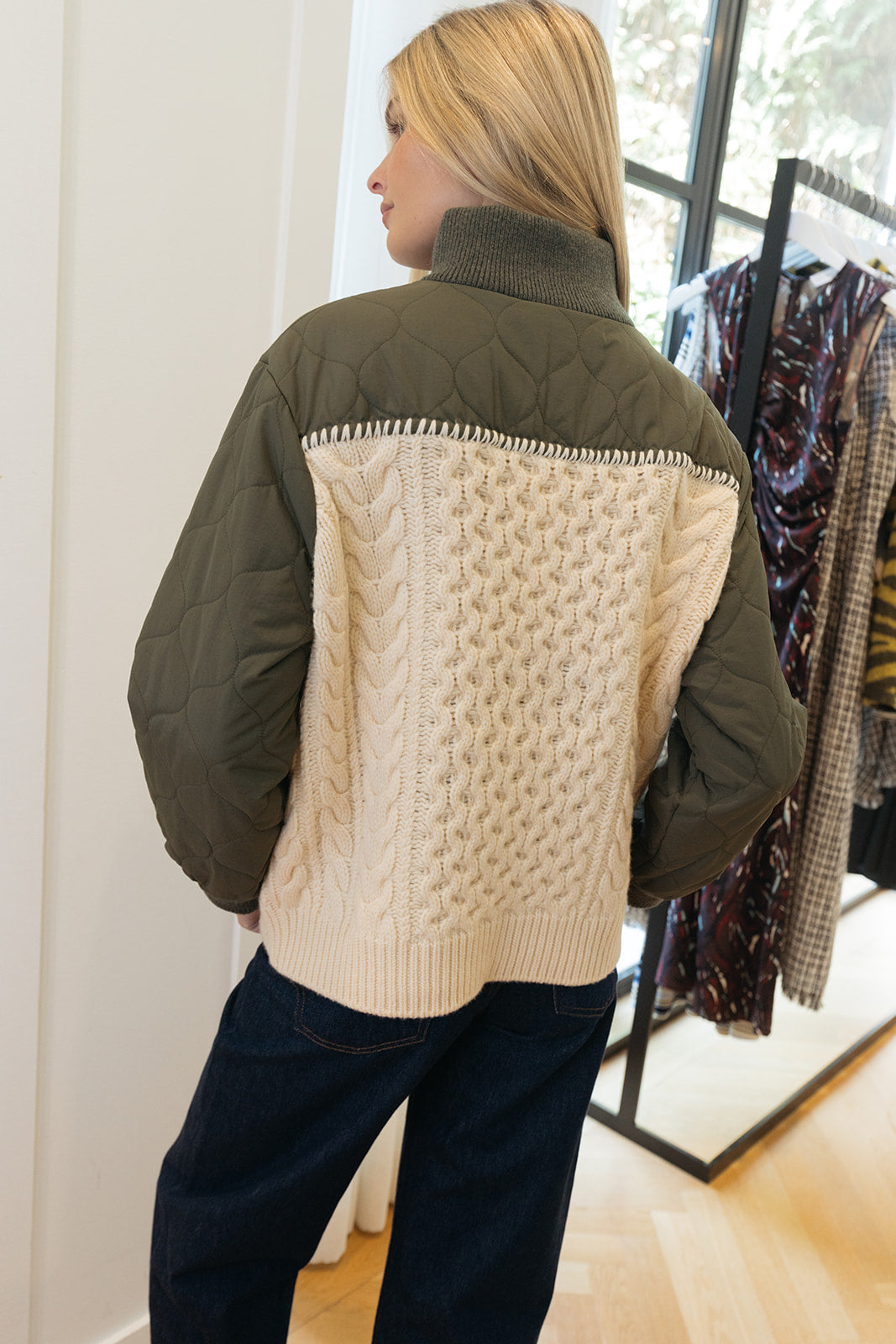 SEA NY | ALLEN HALF ZIP COMBO PULLOVER | WOMEN'S LUXURY DESIGNER CLOTHING, SHOES, HANDBAGS & JEWELRY | POOLESHOP CHARLOTTE, NC