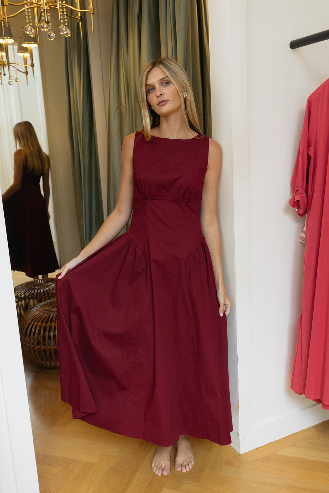 STAUD | GWEN DRESS | WOMEN'S LUXURY DESIGNER CLOTHING, SHOES, HANDBAGS & JEWELRY | POOLESHOP CHARLOTTE, NC