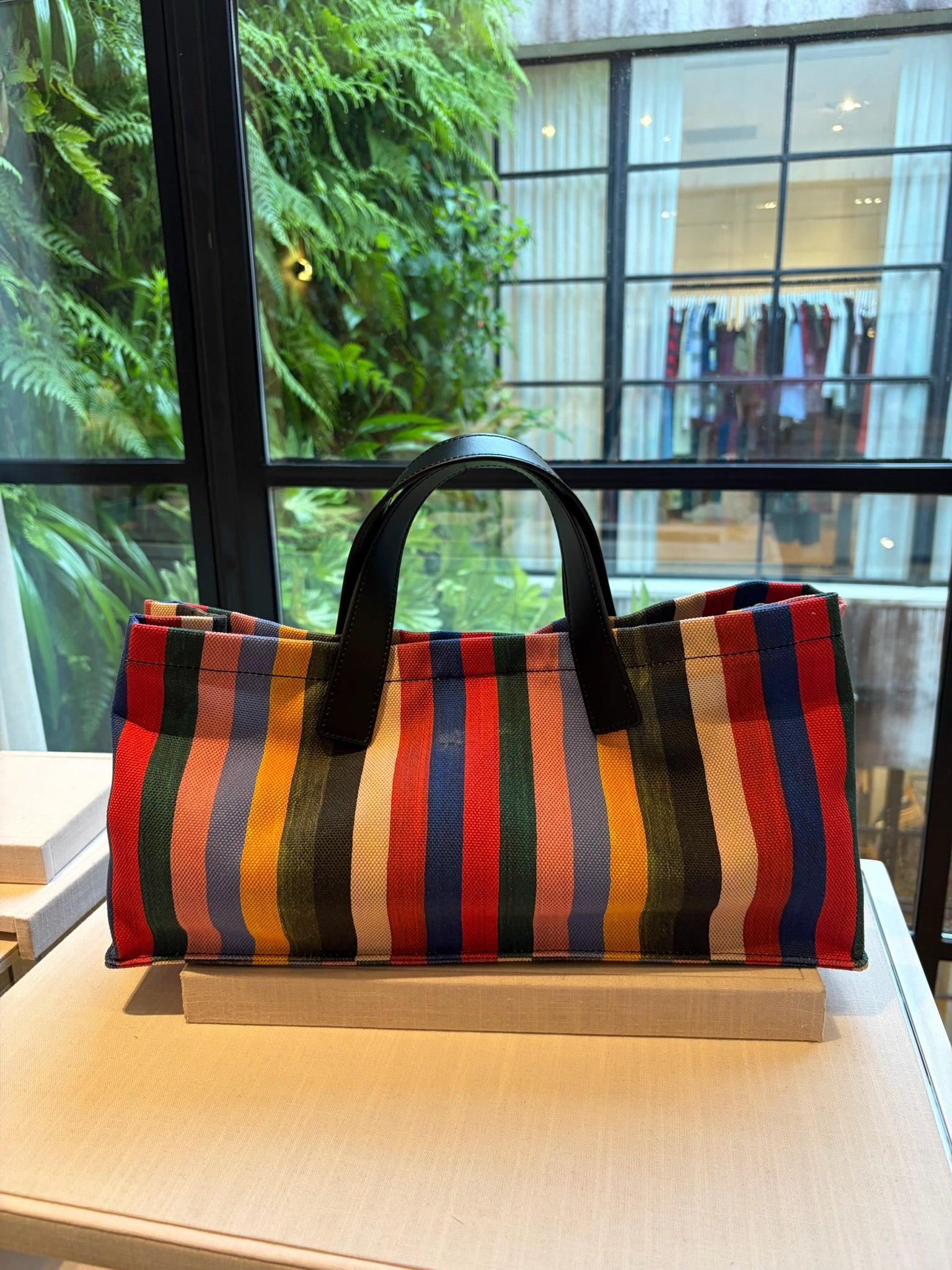 STAUD | STRIPE PORT TOTE | WOMEN'S LUXURY DESIGNER CLOTHING, JEWELRY & ACCESSORIES | POOLE SHOP CHARLOTTE, NC