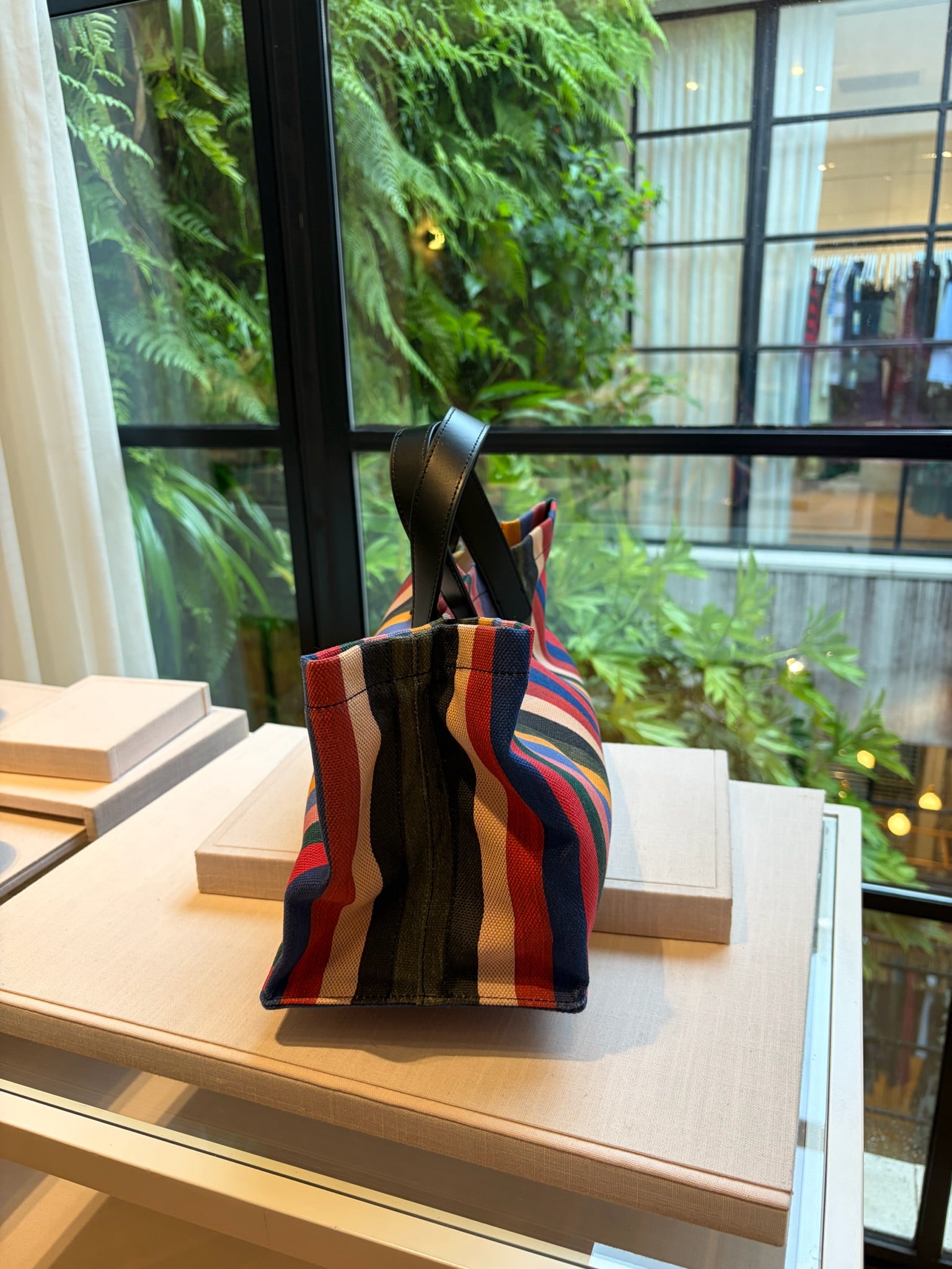STAUD | STRIPE PORT TOTE | WOMEN'S LUXURY DESIGNER CLOTHING, JEWELRY & ACCESSORIES | POOLE SHOP CHARLOTTE, NC