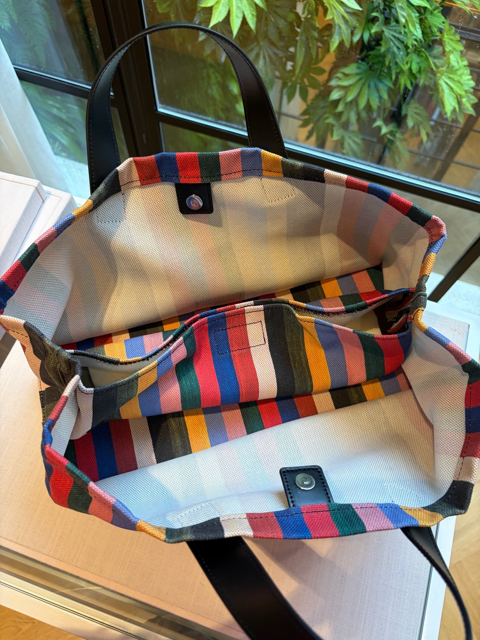 STAUD | STRIPE PORT TOTE | WOMEN'S LUXURY DESIGNER CLOTHING, JEWELRY & ACCESSORIES | POOLE SHOP CHARLOTTE, NC