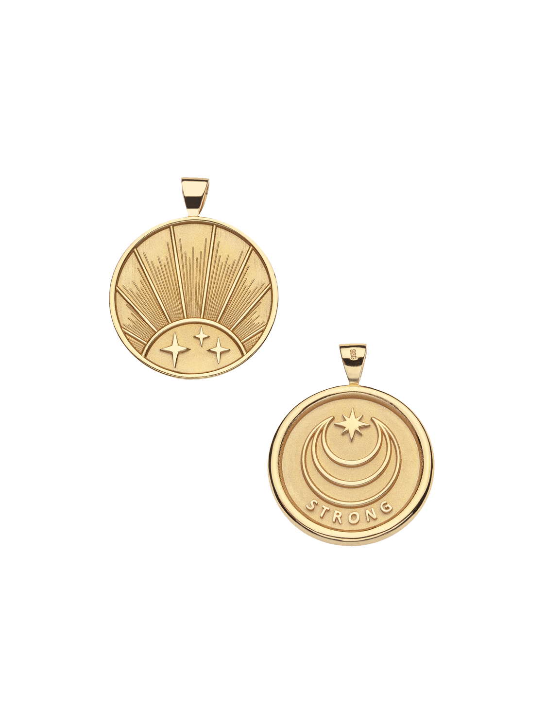 STRONG RISING SUN COIN PENDANT