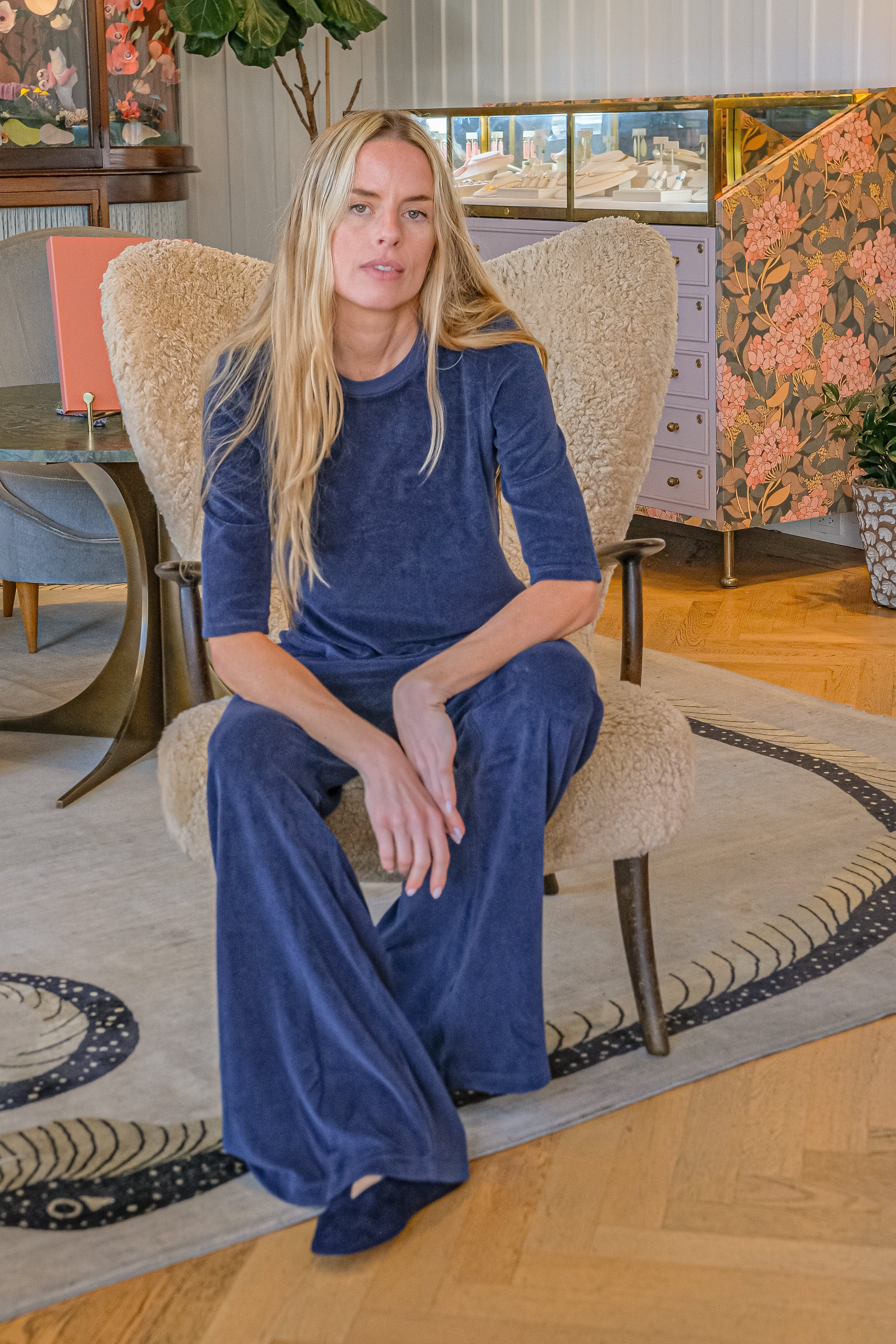SUZIE KONDI | ZEPHYRA TERRY FLARE PANT | WOMEN'S CONTEMPORARY DESIGNER CLOTHING | POOLE SHOP | CHARLOTTE, NC