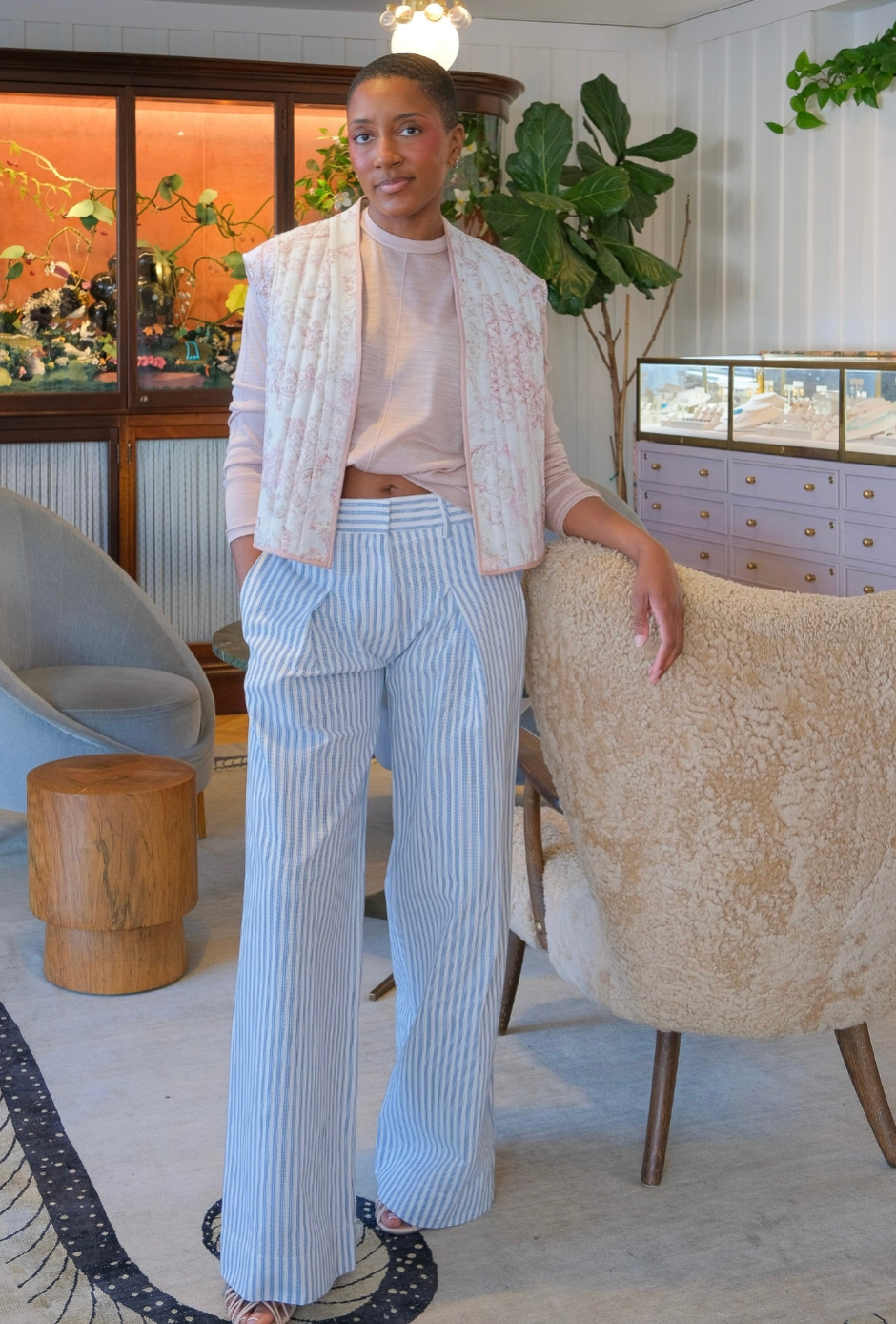 FORTE FORTE | DENIM AND VOILE VEST