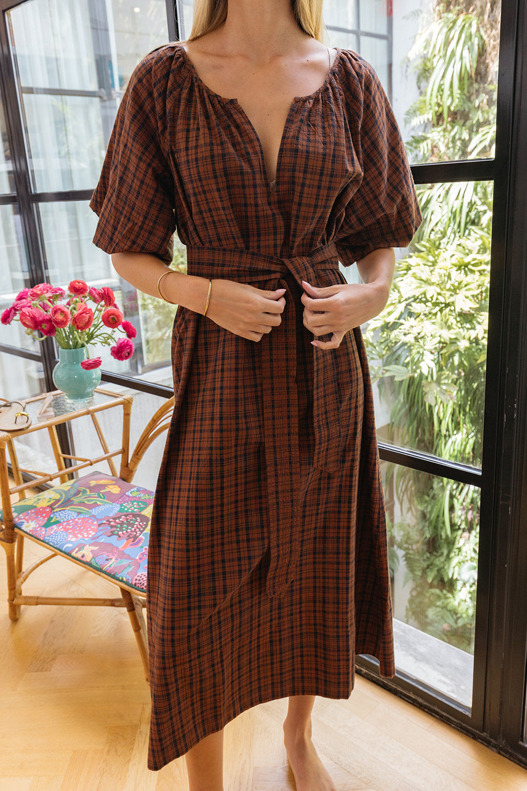 THE GREAT | PLAID FAIRGROUND DRESS | WOMEN'S LUXURY DESIGNER CLOTHING, SHOES, HANDBAGS & JEWELRY | POOLESHOP CHARLOTTE, NC