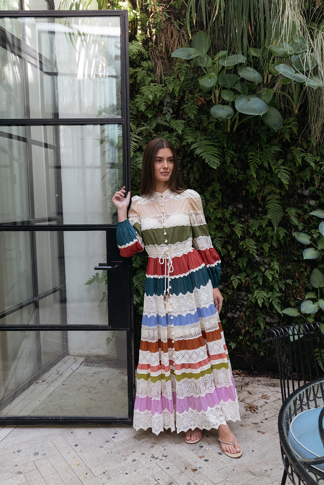 ZIMMERMANN | INDRA LACE STRIPE MAXI DRESS | WOMEN'S LUXURY DESIGNER CLOTHING, SHOES, HANDBAGS & JEWELRY | POOLESHOP CHARLOTTE, NC