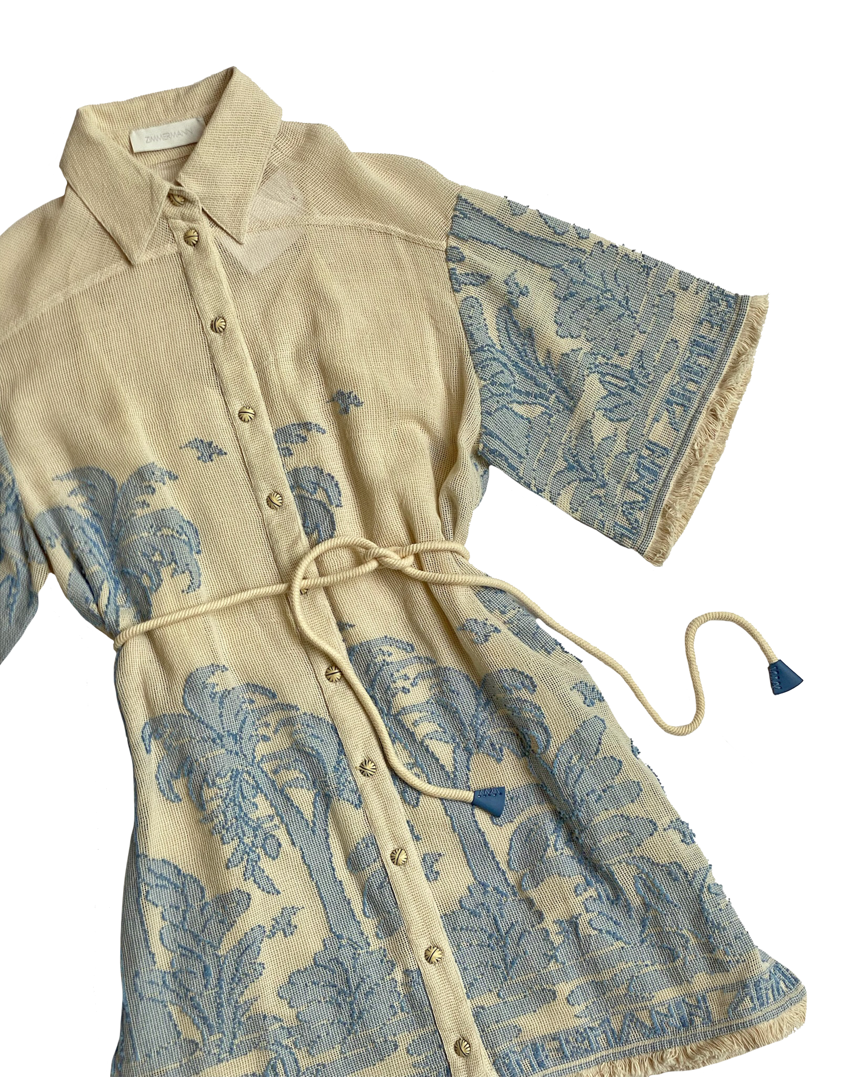 OTTIE PALM SHIRT MINI DRESS